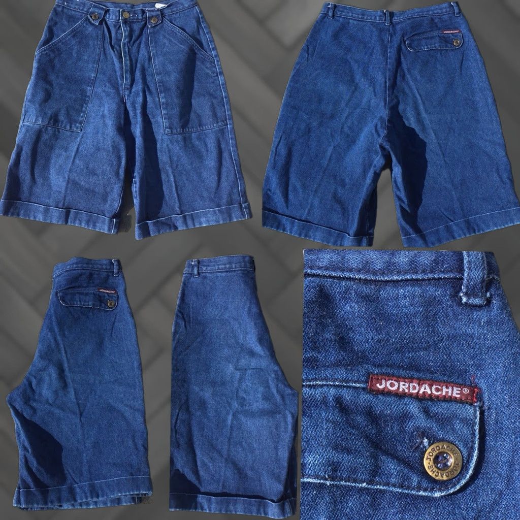 Vintage Jordache Jeans Denim Shorts Size 32 Waist 28 High Waist Jorts 80s 90s Blue Denim Shorts Mens Womens Girls Boys?