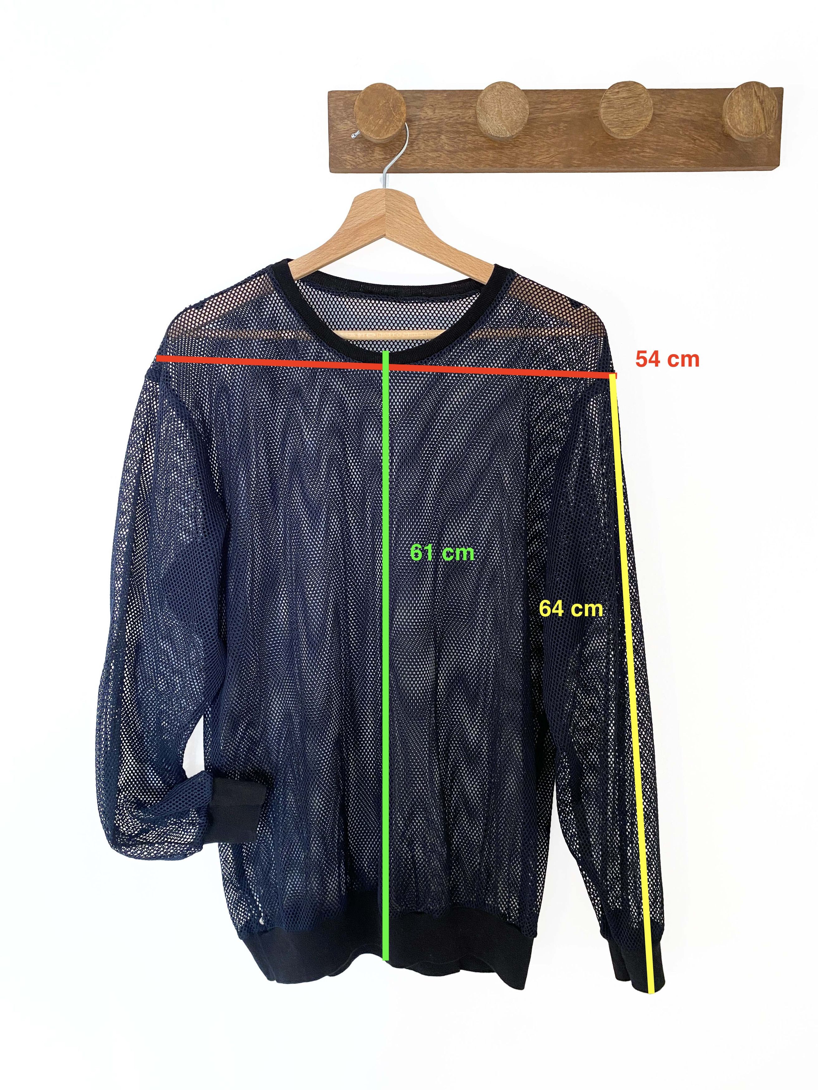 Bless BLESS M-Sweater Navy Blue Mesh Size L / US 10 / IT 46 - 7 Thumbnail