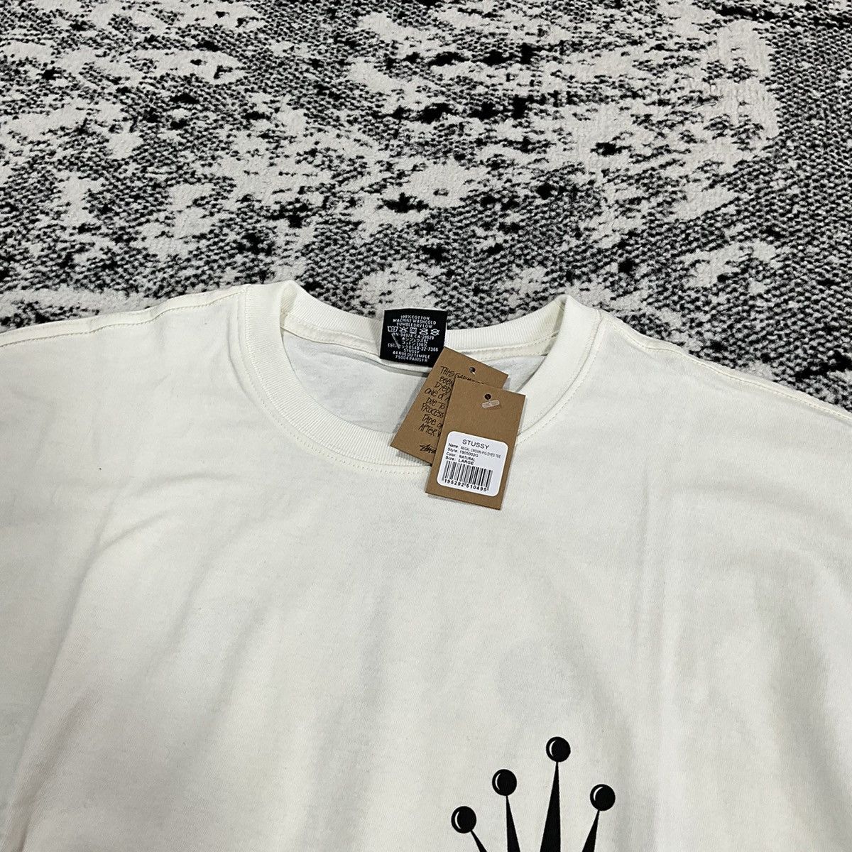 Stussy STUSSY REGAL CROWN PIGMNET DYED TEE NATURAL - L Size US M / EU 48-50 / 2 - 6 Thumbnail
