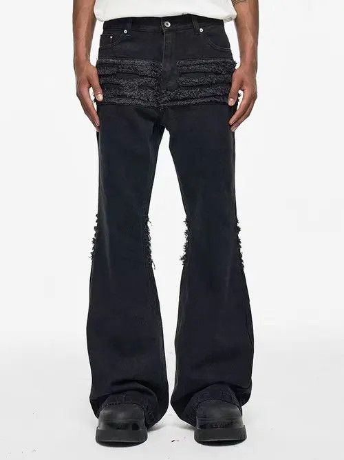 VIBE High street hip hop style fringe ripped micro baggy jeans Size US 34 / EU 50 - 7 Thumbnail