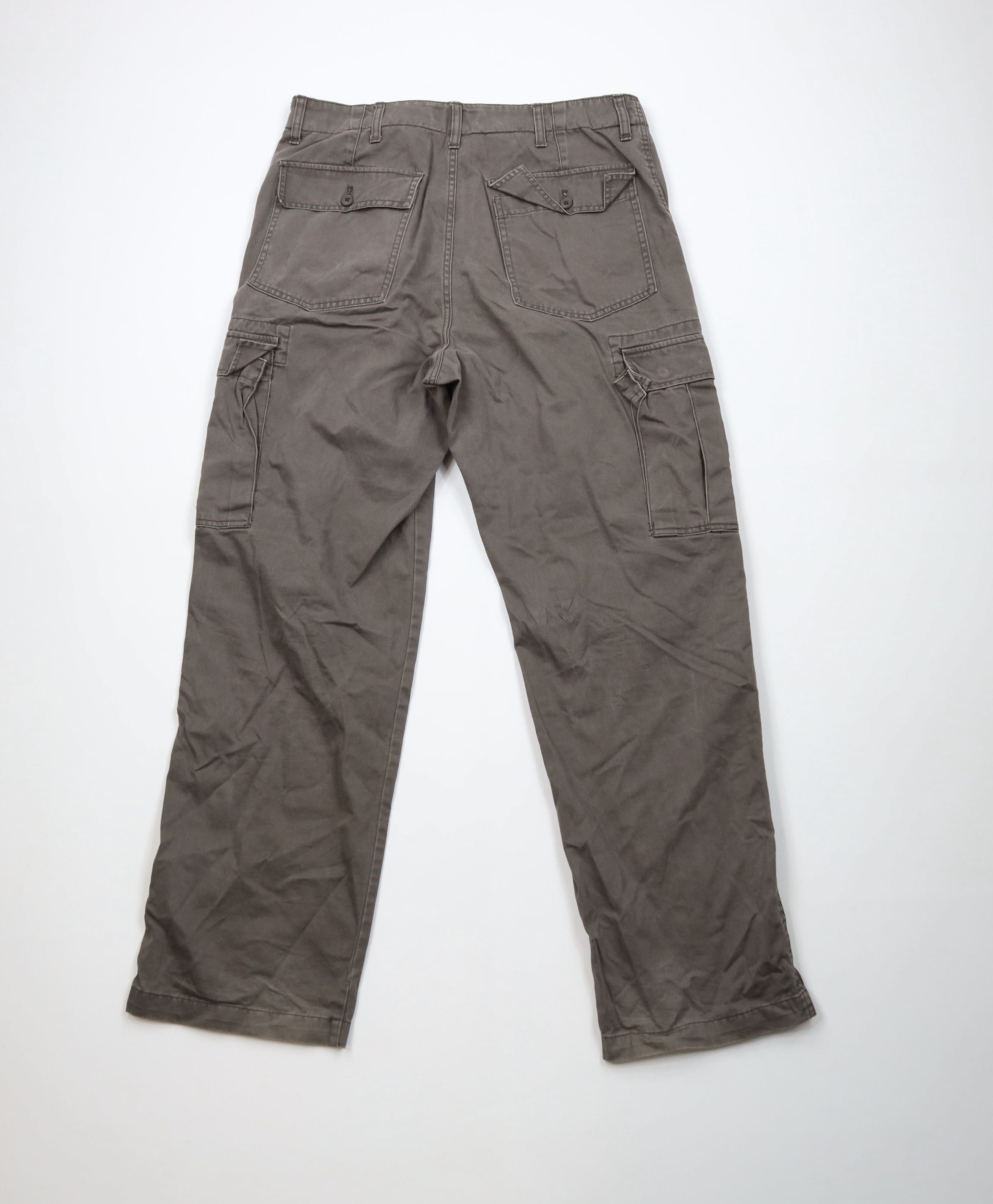 Chaps Vintage 90s Y2K Chaps Faded Wide Leg Cargo Pants Gray Cotton Size US 36 / EU 52 - 8 Thumbnail