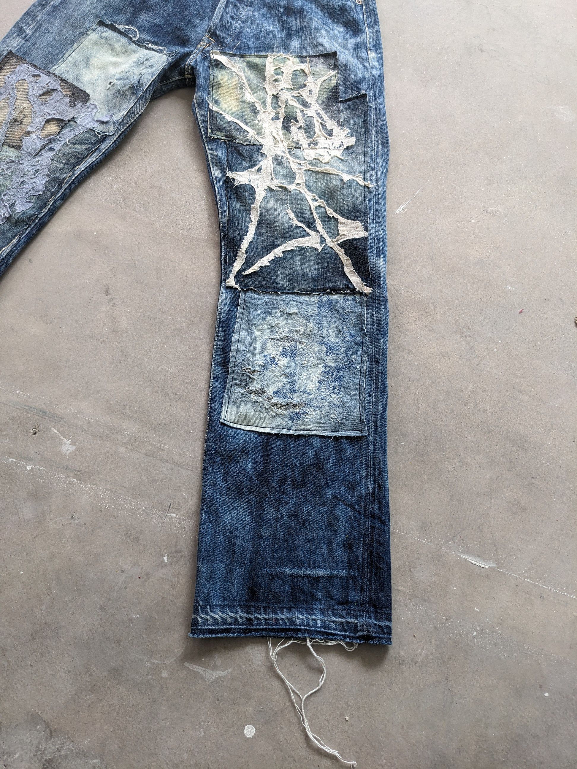 Kapital BEST OFFER 💥 Vintage Kapital Boro Jeans Selvedge Size 29 Size US 29 - 5 Thumbnail
