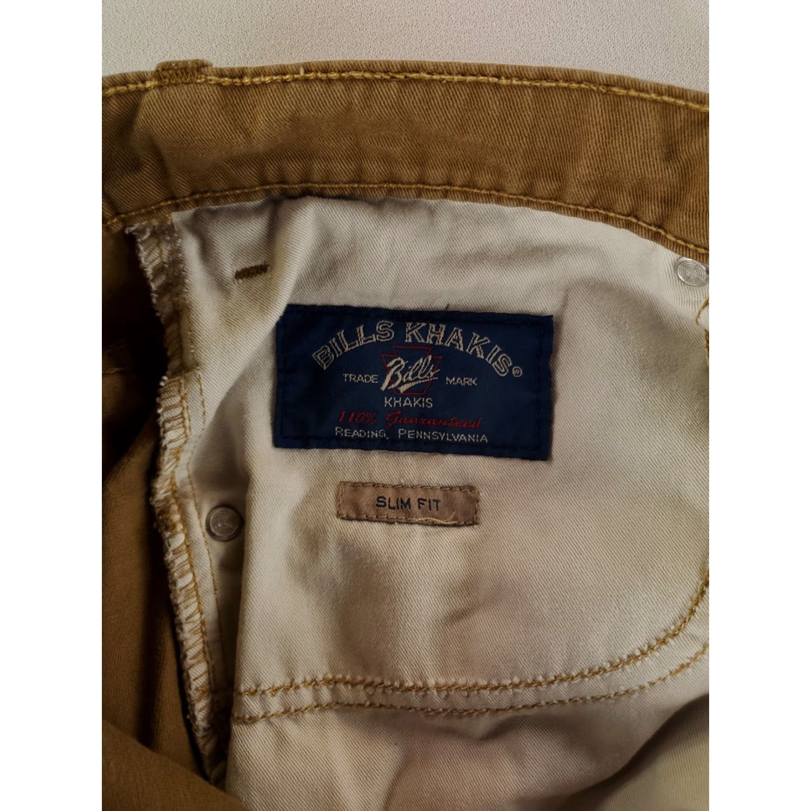 Bills Khakis Bills Khakis Pants Brown Slim Fit Made USA Mens 38 Khakis Pants 36x32 38x31 Actual Brown Mens Size US 38 / EU 54 - 5 Thumbnail