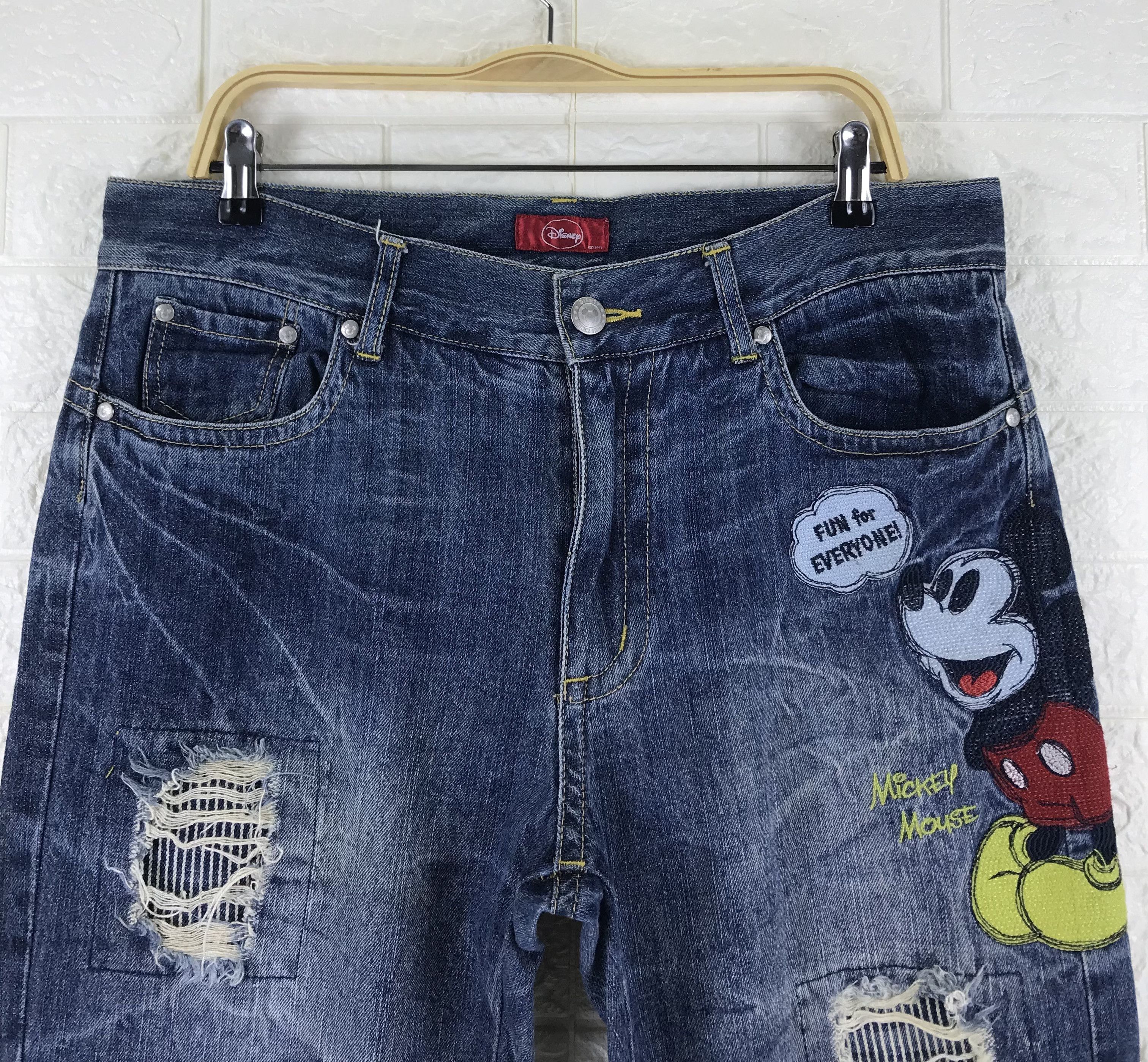 Mickey Mouse Vintage Disney x Mickey Mouse Embroidered Jeans Size US 36 / EU 52 - 2 Thumbnail