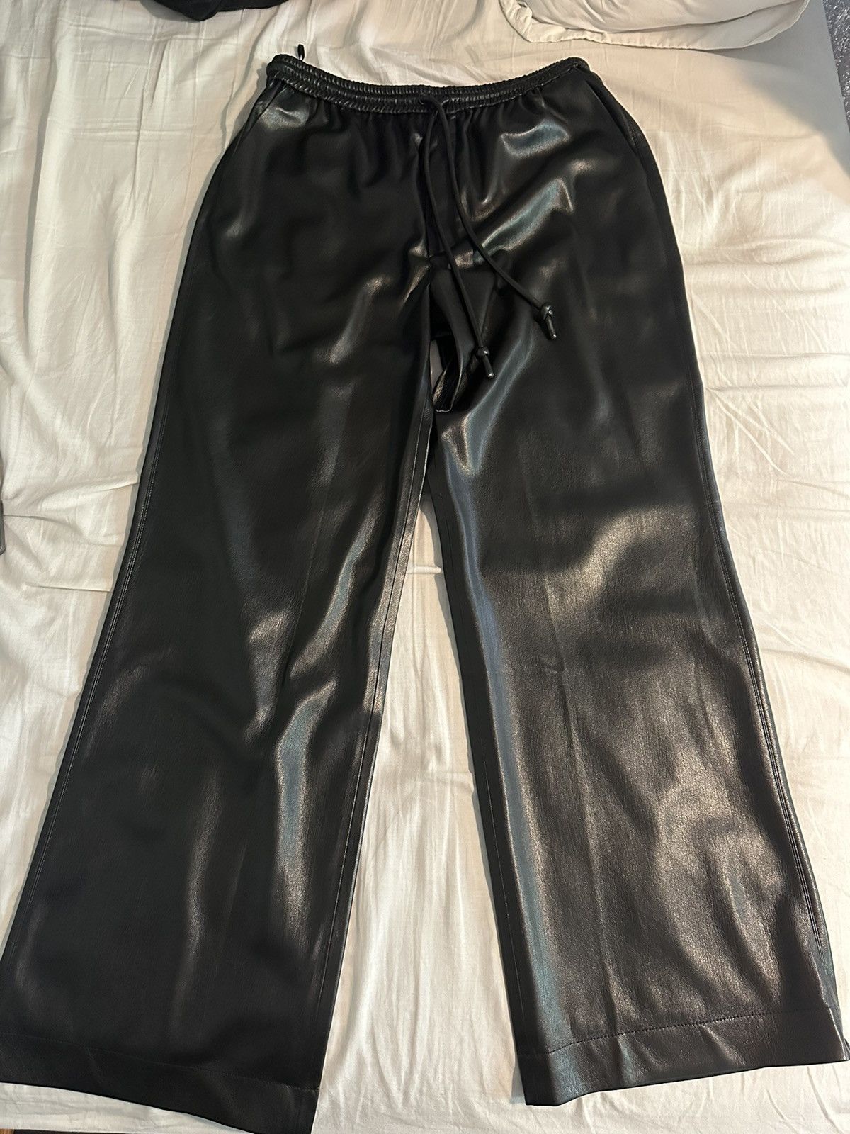 Nanushka Odessa Leather Alt Drawstring Pants Size US 32 / EU 48 - 1 Thumbnail