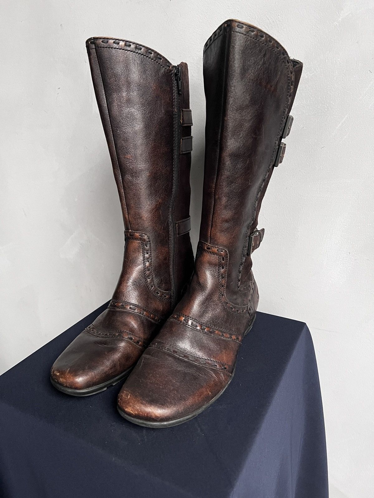 If Six Was Nine Rare moto style boxing margiela style boots y2k style Size US 7.5 / EU 40-41 - 2 Thumbnail