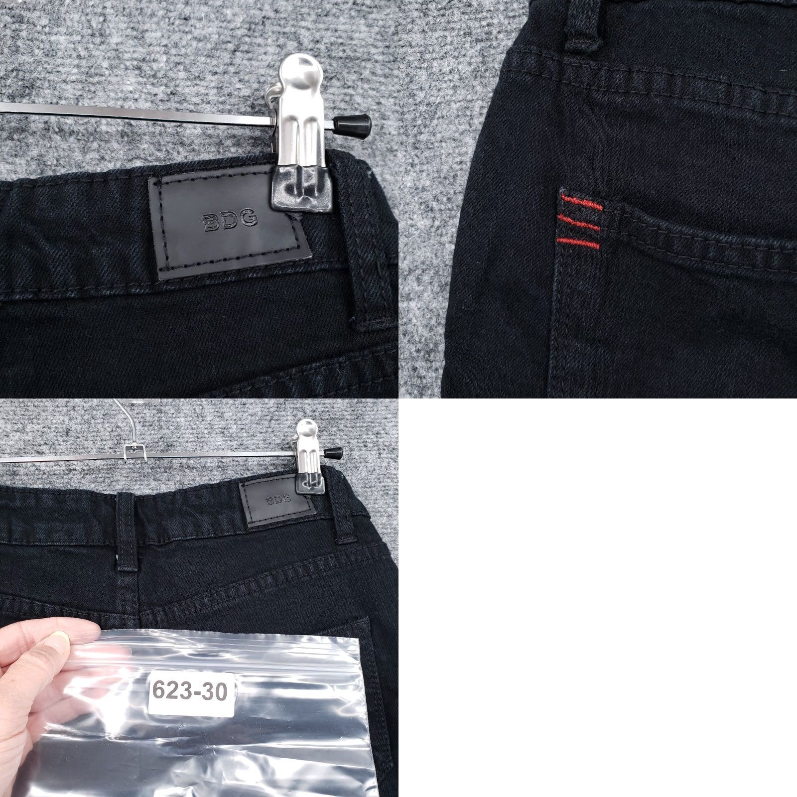 Bdg BDG Shorts Womens 24 Black Alexa Mid Rise 5 Pocket Denim Hot Pants Dark Wash Size 42" / US 20 - 9 Thumbnail