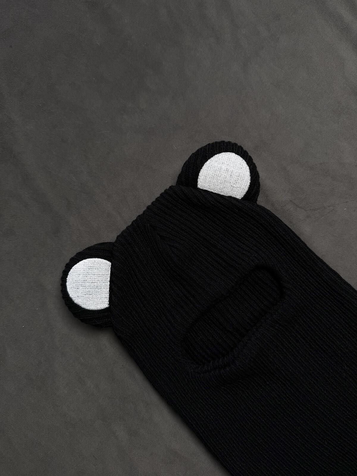 Japanese Brand Panda Retro Black White Balaclava Ski Mask OS Size ONE SIZE - 3 Thumbnail