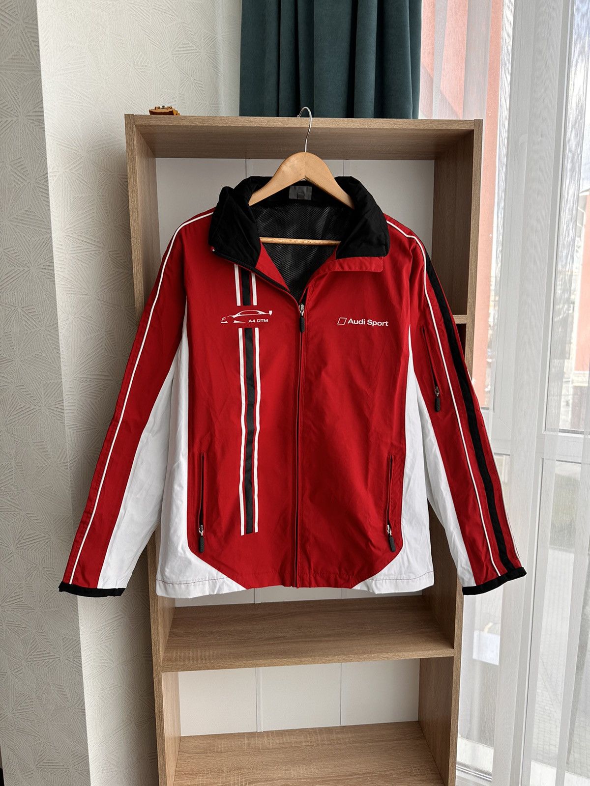 image of Vintage Audi S4 Dtm Deutschland Racing Sport Jacket in Red, Men's (Size Medium)