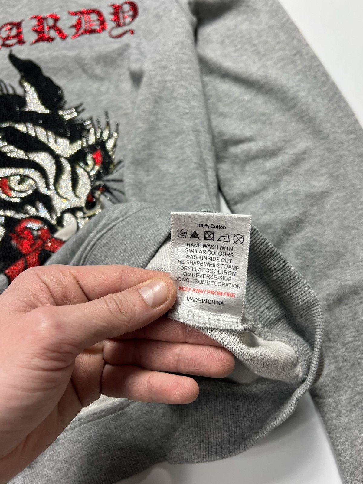 Ed Hardy Ed Hardy Big Bad Wolf Logo With Rhinestones Sweatshirt Size US S / EU 44-46 / 1 - 9 Thumbnail