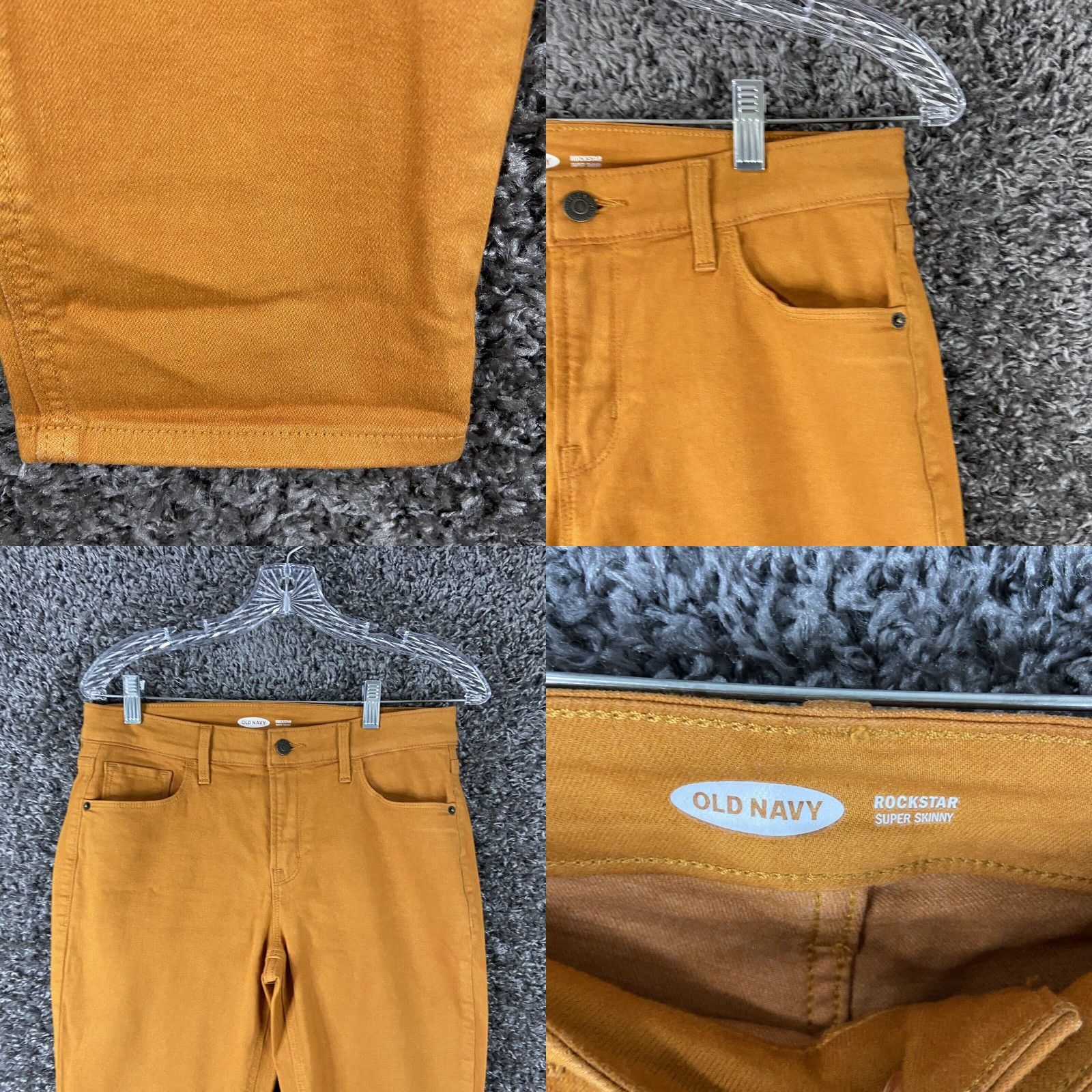 Old Navy Old Navy Rockstar Super Skinny Women's Orange Ankle Pants Size 8 Size 30" / US 8 / IT 44 - 2 Thumbnail