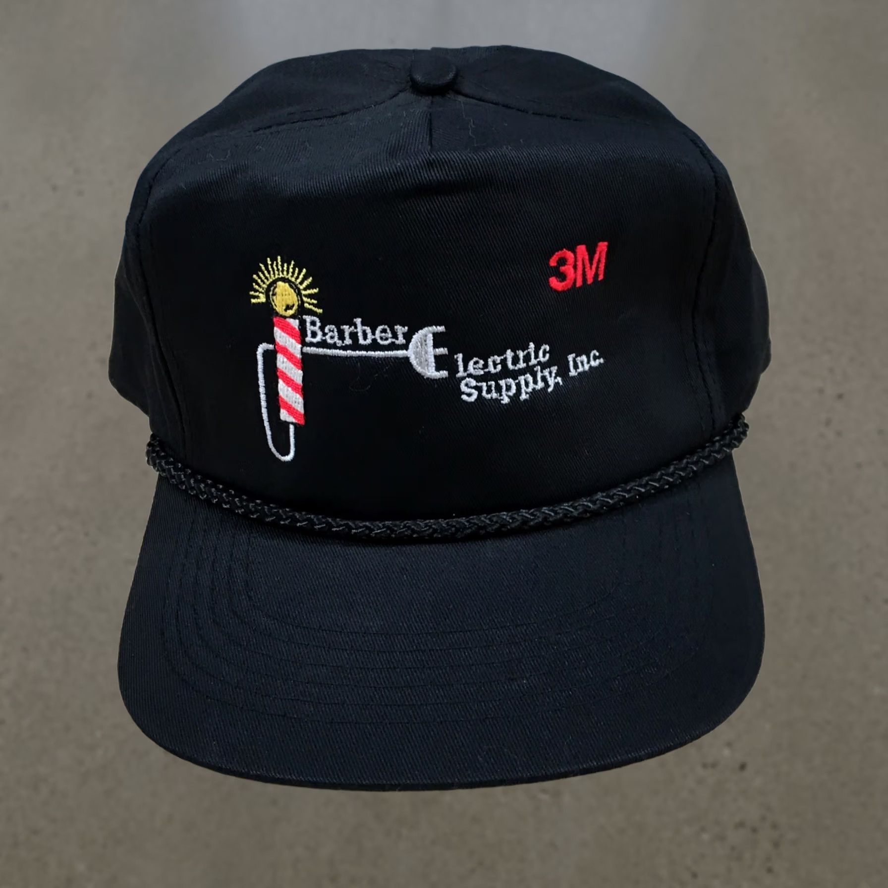 Vintage Barber Electric Supply Inc 3M Baseball Cap Hat Mens OS Black Cotton Adjustable Size ONE SIZE - 1 Thumbnail