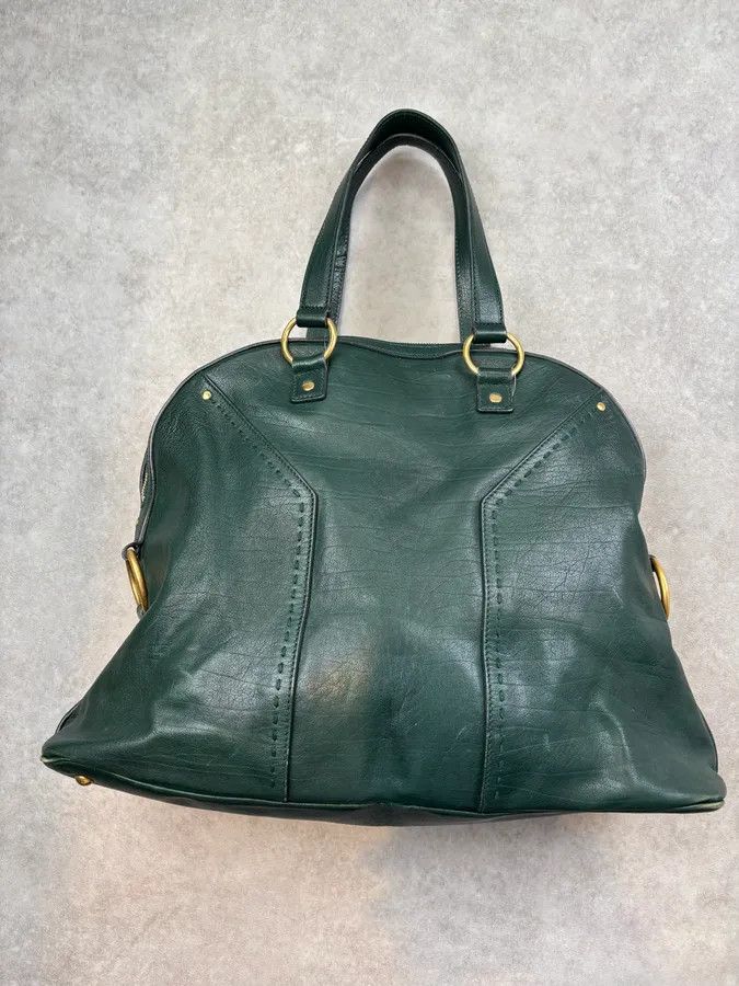 Yves Saint Laurent AW2008 Yves Saint Laurent Muse Dark Green Leather Handle Bag Size ONE SIZE - 10 Thumbnail