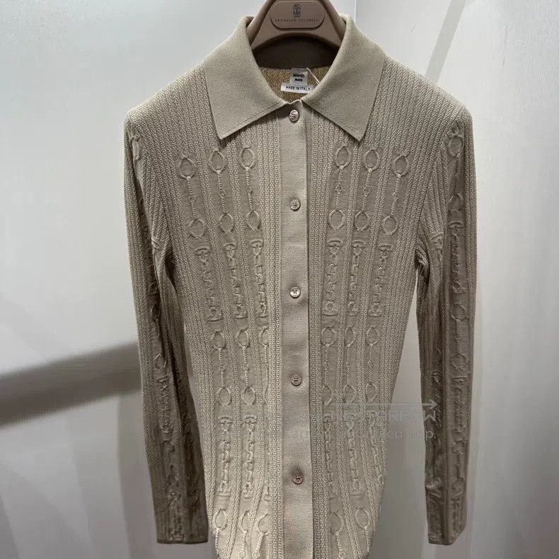 Hermes Hermes Cable Collar Knit Cardigan Size XXS / US 00 / IT 34 - 6 Thumbnail