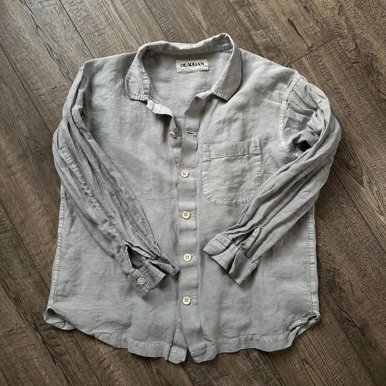 Beaugan Rare Japanese Beaugan Button Up Longsleeve Dress Shirt Size US S / EU 44-46 / 1 - 5 Thumbnail