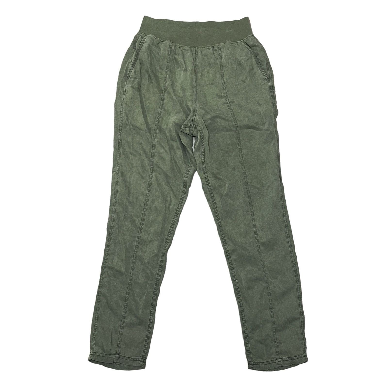 Faherty Faherty Arlie Pants Thyme Green Linen Blend Pull On Size XS Size 26" / US 2 / IT 38 - 1 Thumbnail