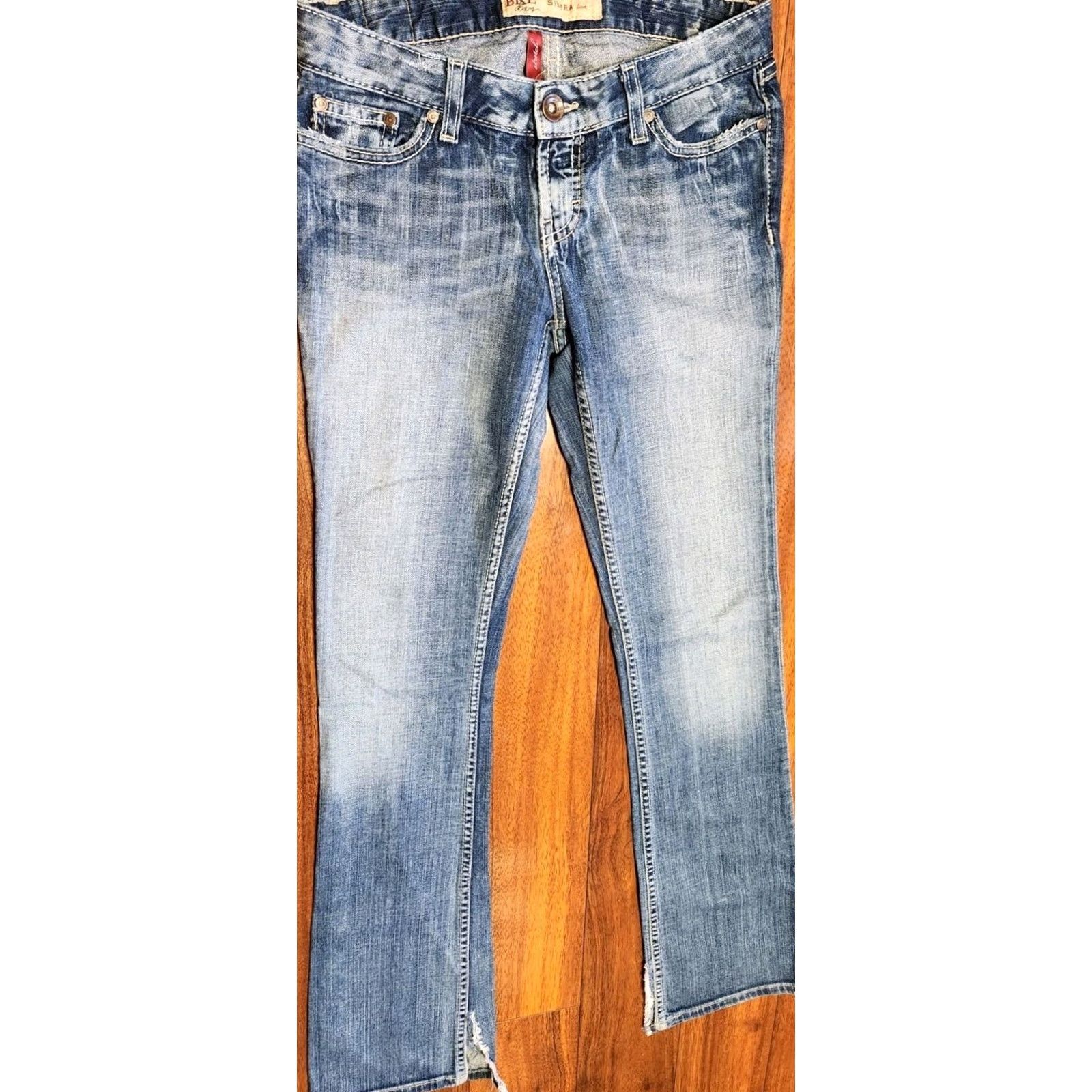 Vintage BKE SIERRA BOOT Denim Jeans Size 27 Womens Blue Distressed Bootcut Regular Rise 28x35.5 5-Pocket Style Vintage No Size 27" / US 4 / IT 40 - 3 Thumbnail