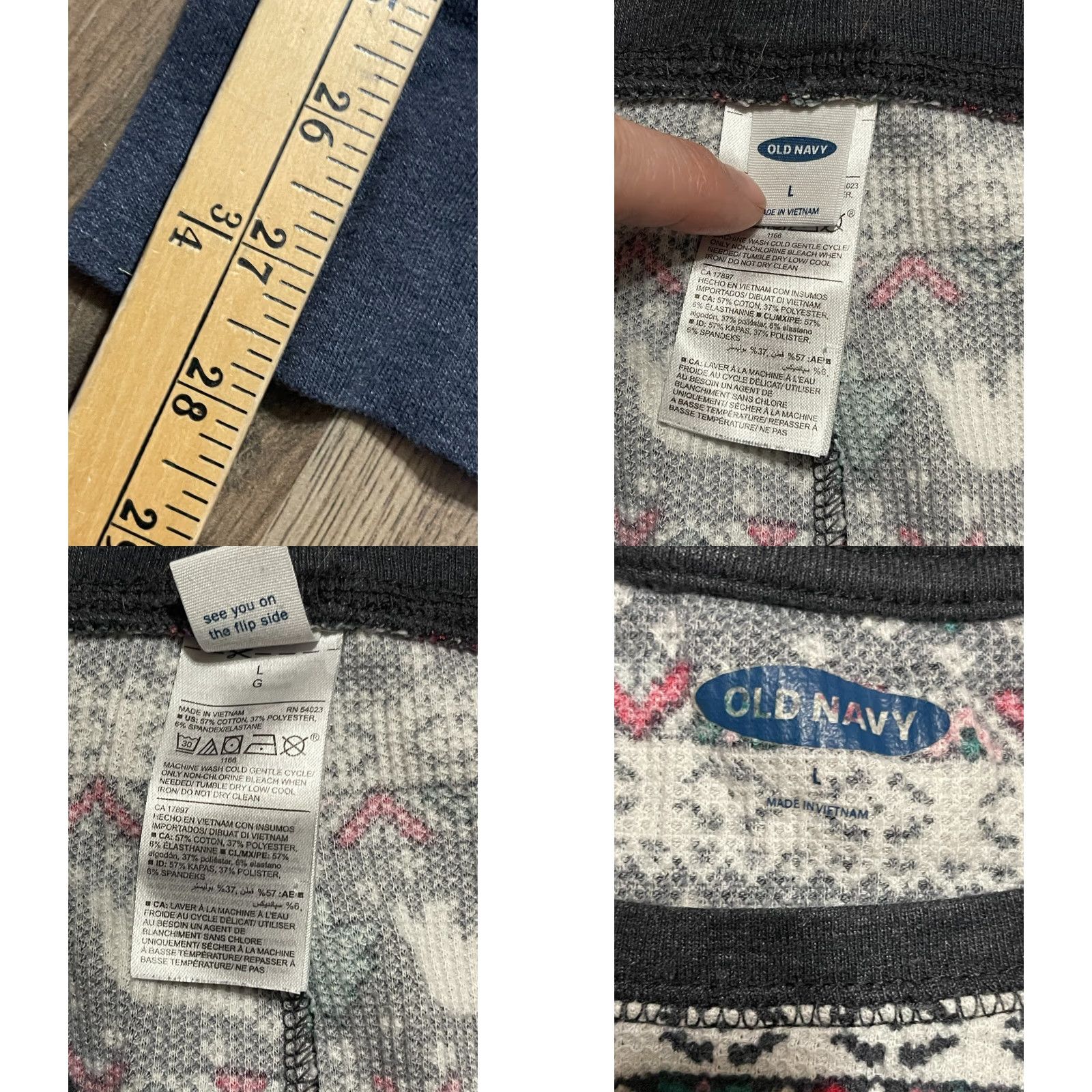 Old Navy Old Navy PJ Set Women's Large Multicolor Winter Long Sleeve Size L / US 10 / IT 46 - 8 Thumbnail