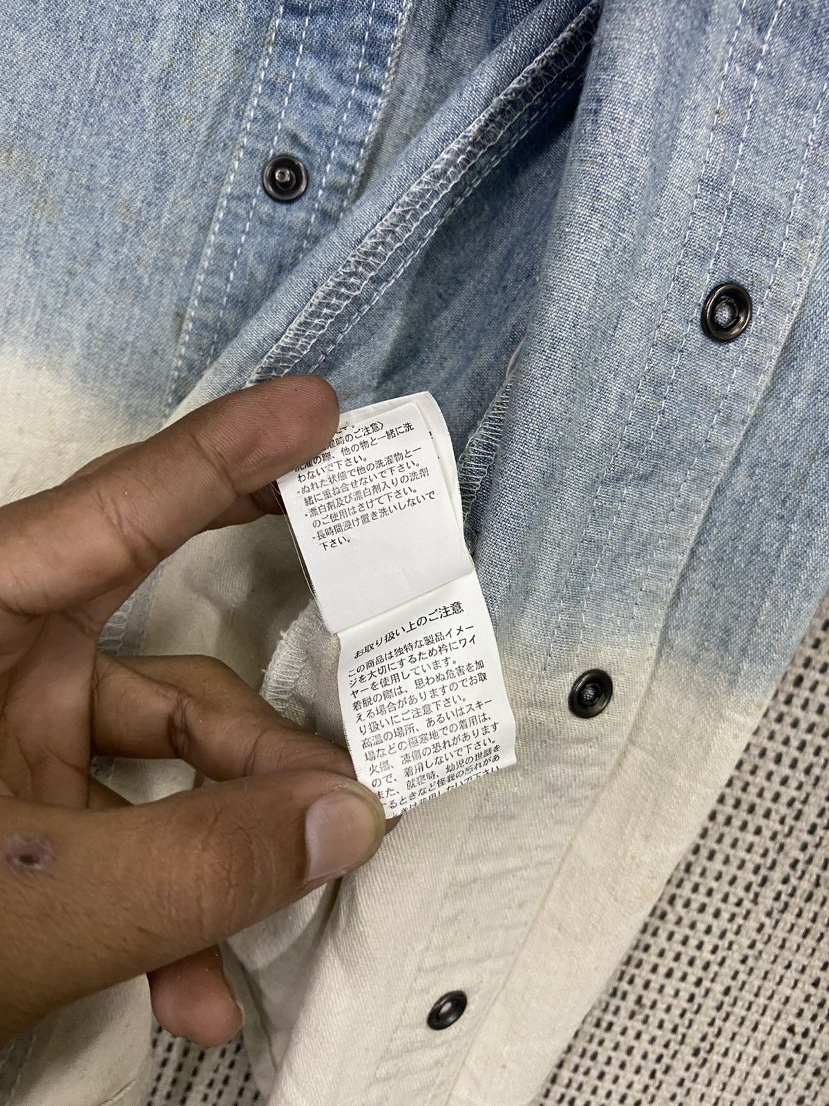 Designer × In The Attic × Japanese Brand INC Denim Western Shirt Blue Ombre 2 Pocket Button Up Size US M / EU 48-50 / 2 - 11 Thumbnail