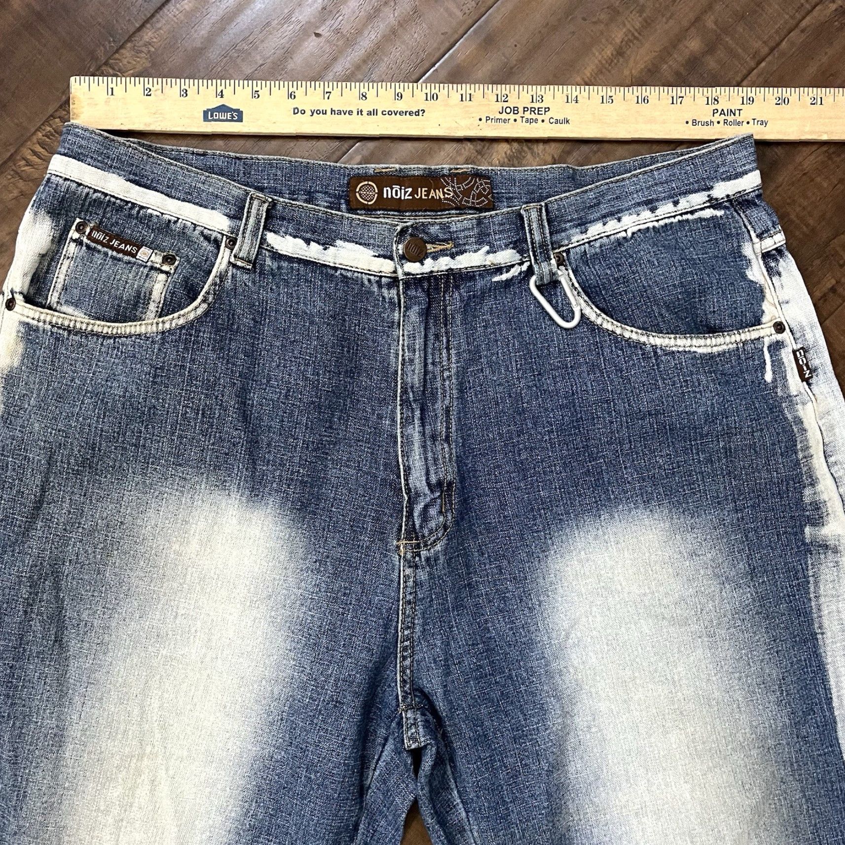 Vintage VINTAGE Noize Jeans Jeans 38x31 Blue Embroidered Wide-Leg Denim Mens 90s Grunge Jnco Cyber Baggy Baggy Jeans 38x31 Regular Mens Size US 38 / EU 54 - 2 Thumbnail