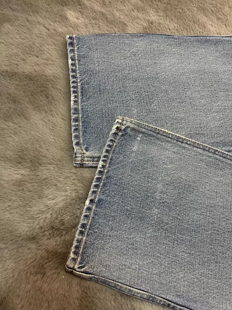 Other CELINE Washed Light Blue Faded Chain Straight Flare Jeans Size US 29 - 7 Thumbnail