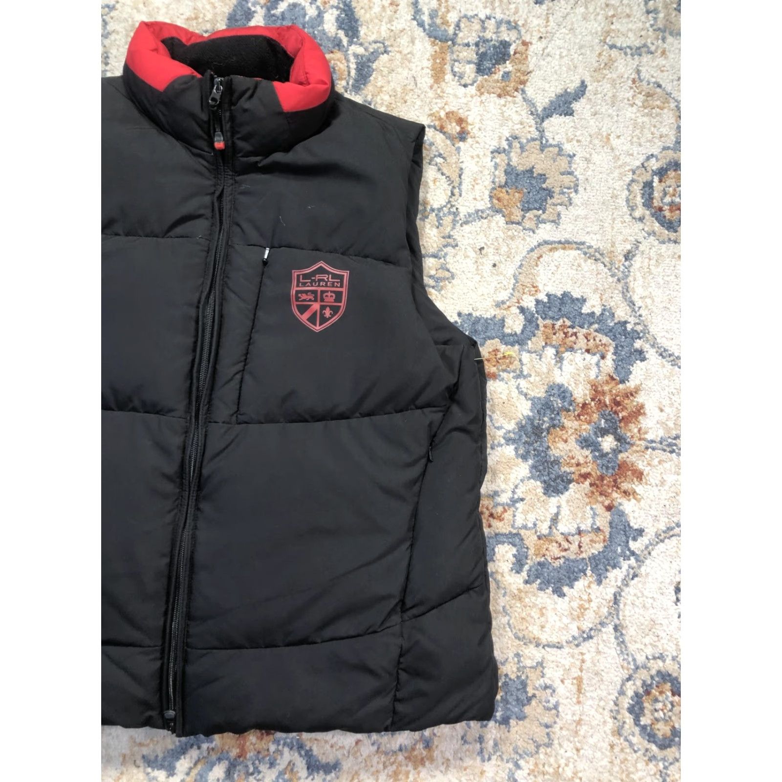 Ralph Lauren Lauren Ralph Lauren Puffer Vest Womens XL Black Red Full Zip Quilted Outdoor Ski Vest Size XL / US 12-14 / IT 48-50 - 4 Thumbnail