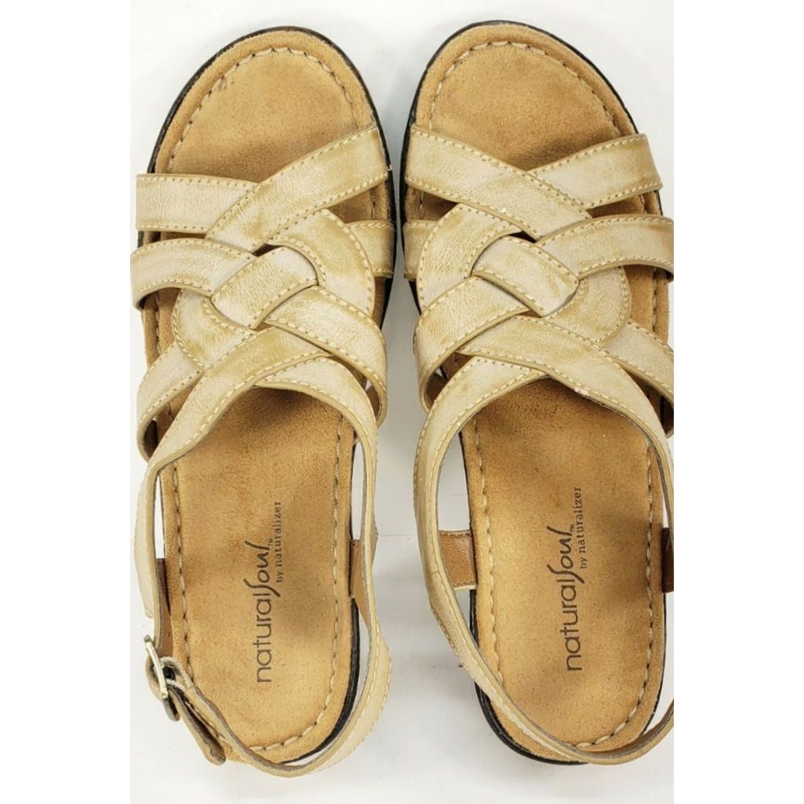 Naturalizer Natural Soul Naturalizer Haddix Women's Brown Wedge Sandal Adjustable Buckle Size 6.5M Size US 7 / IT 37 - 6 Thumbnail