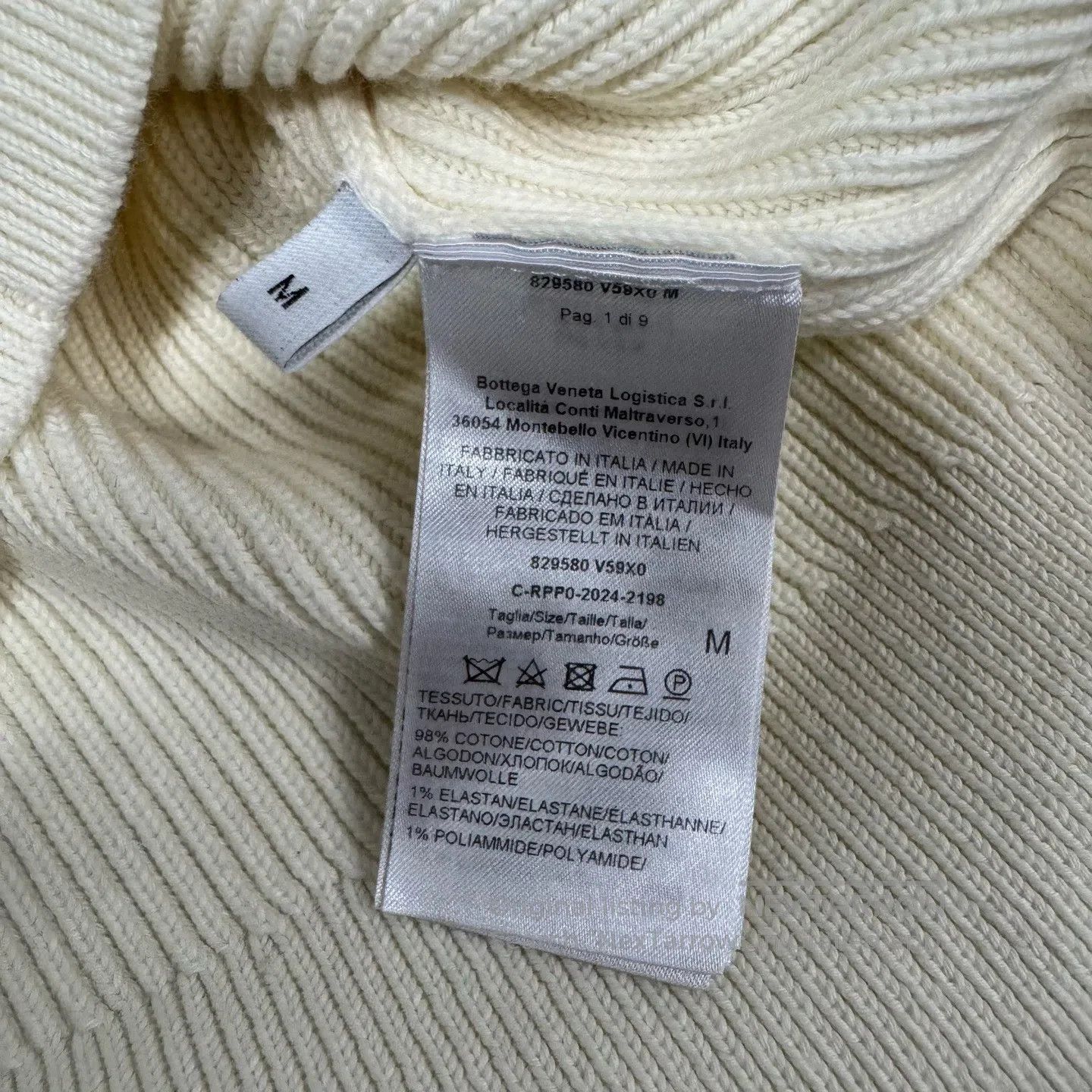 Bottega Veneta Bottega Veneta cream color Large collar with gold buttons; Size US M / EU 48-50 / 2 - 6 Thumbnail