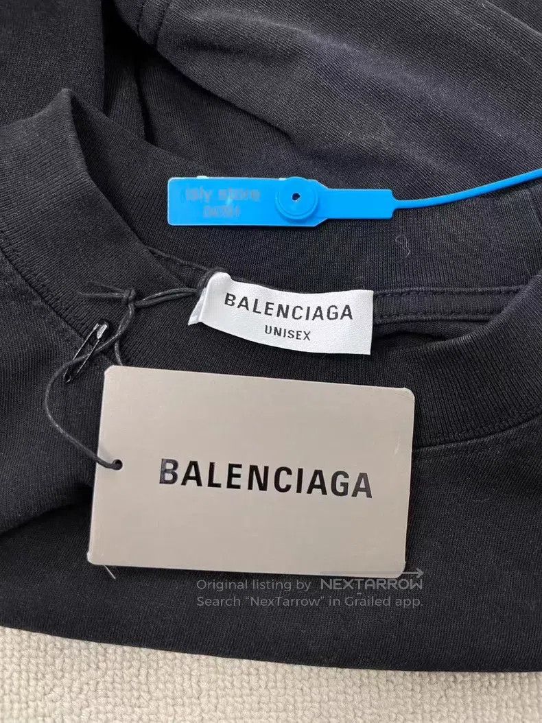 Balenciaga Balenciaga Letter Retro Washed Distressed Ripped Print Loo Size US L / EU 52-54 / 3 - 4 Thumbnail