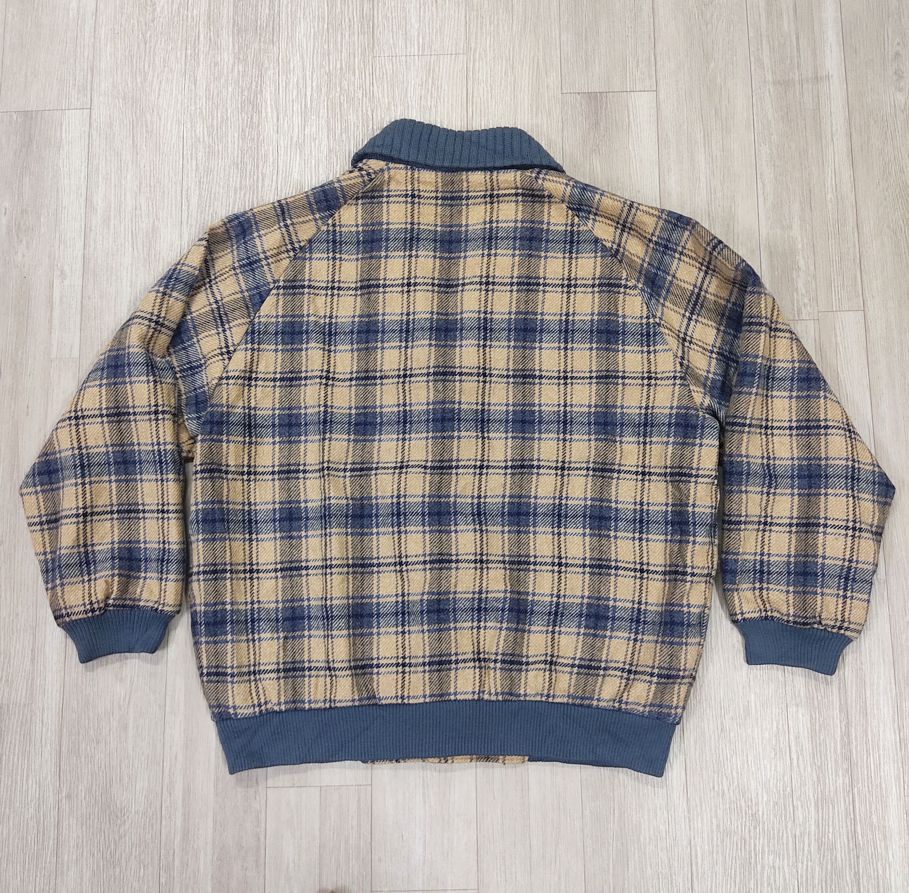 DAKS × Vintage DAKS LONDON Plaid Blouson Men Wool Jacket Size US L / EU 52-54 / 3 - 3 Thumbnail
