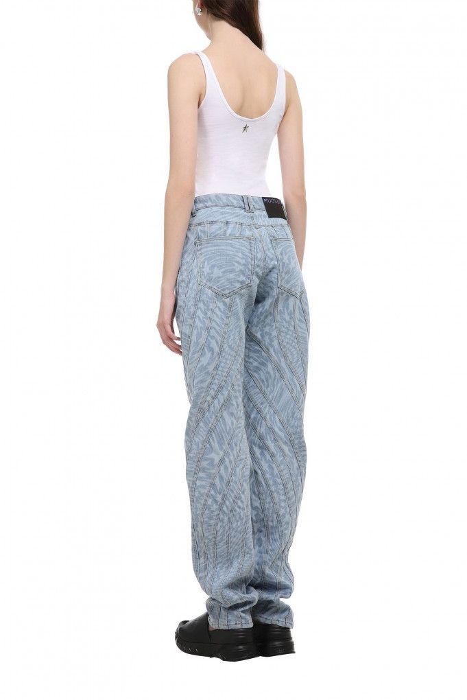 Designer × Mugler Last Size Mugler Low Spiral Jeans Size 28" / US 6 / IT 42 - 3 Thumbnail