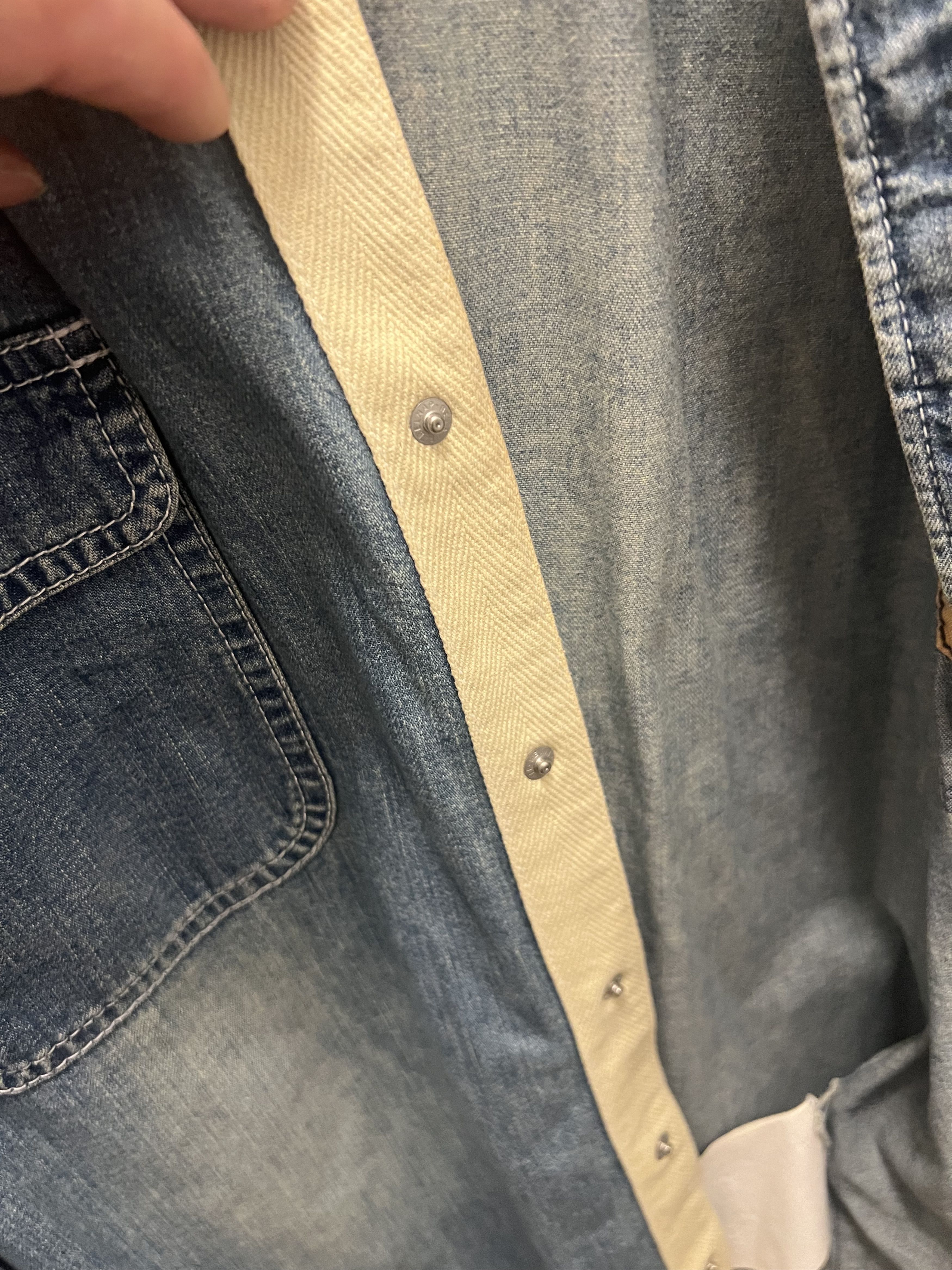 Sacai $1110 Embroidered Reworked Western Denim Shirt Size US L / EU 52-54 / 3 - 6 Thumbnail