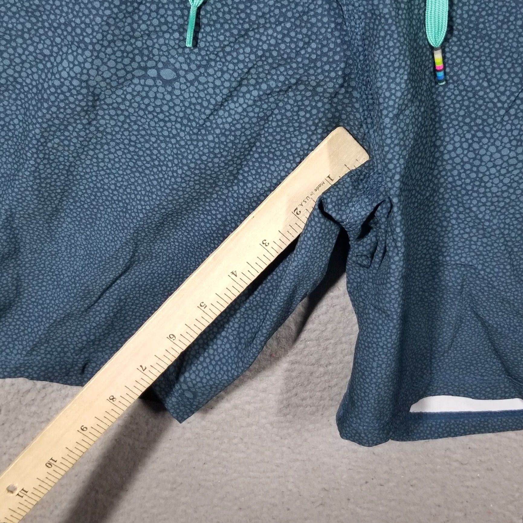 Hurley VINTAGE Hurley Mens Boardshorts 34 Washed Teal 20" Stingray Quick Dry Drawstring Beach 90s Mens Size US 34 / EU 50 - 7 Thumbnail