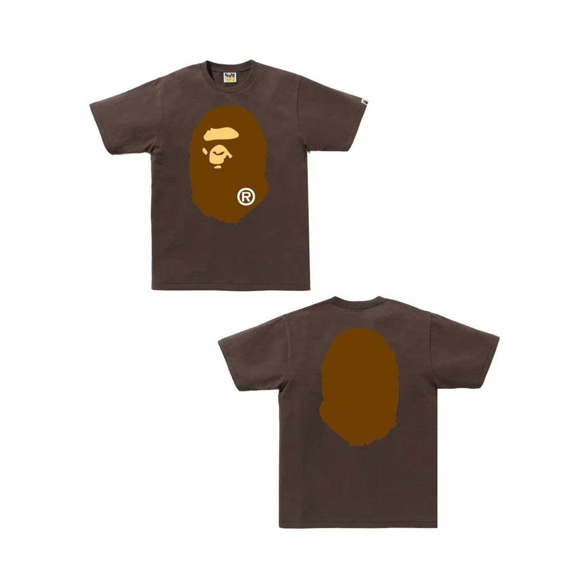 image of Bape Big Ape Head Tee Brown, Men's (Size 2XL)