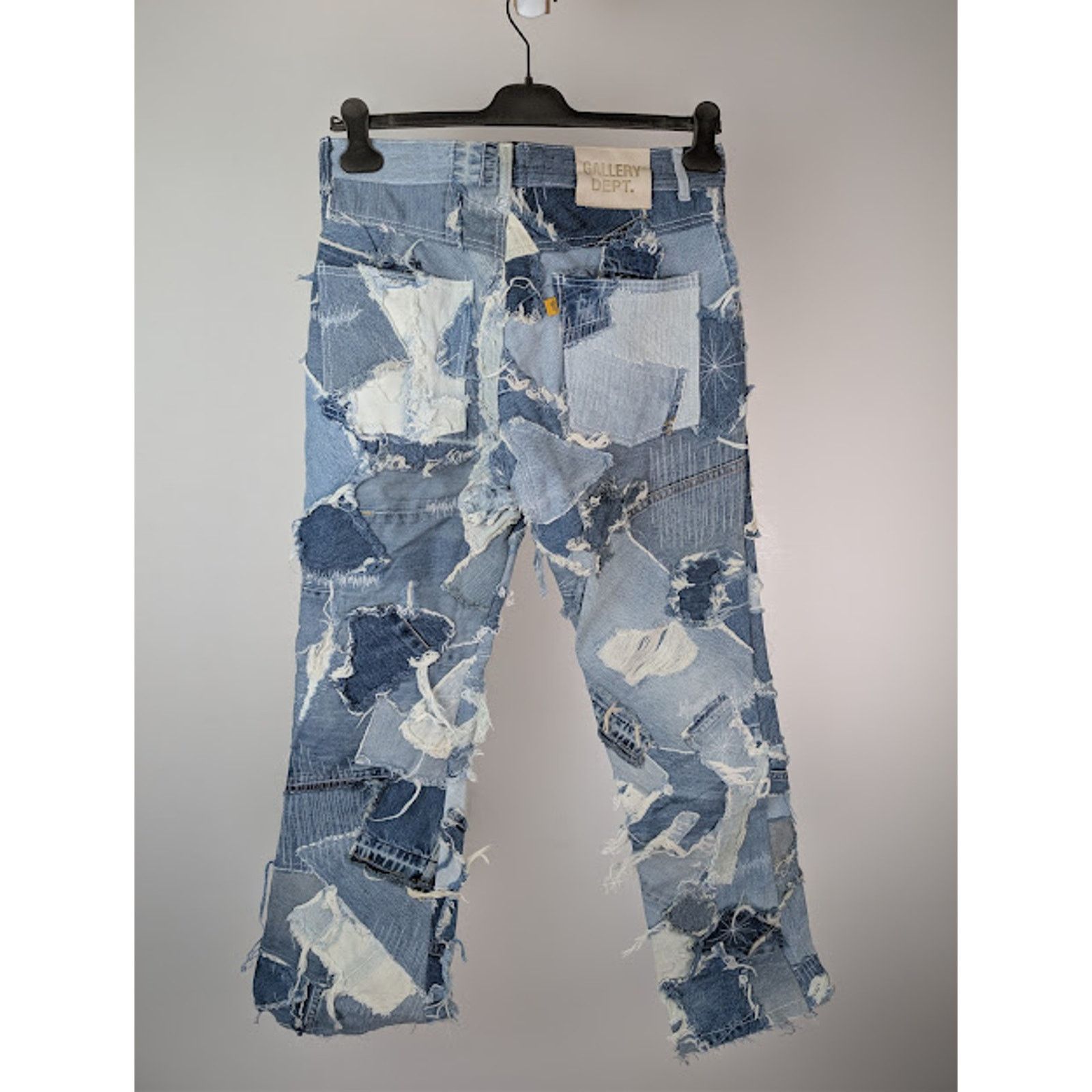 Gallery Dept. o1rshd1 Logan Distressed Patchwork Denim Jeans in Indigo Size US 34 / EU 50 - 17 Thumbnail