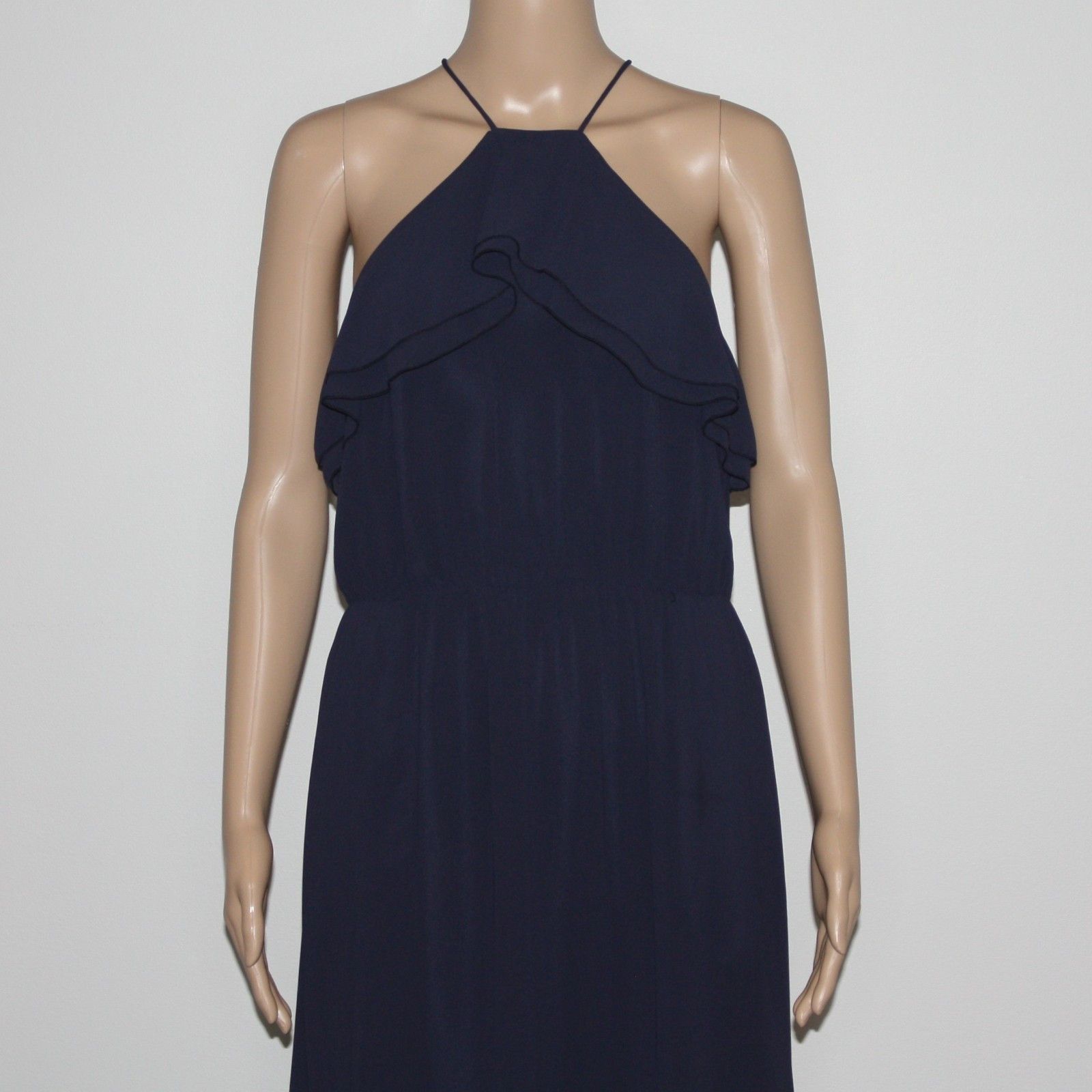 H&M H&M Women's Navy Blue Chiffon Maxi Dress in size US 8 NWT Size M / US 6-8 / IT 42-44 - 7 Thumbnail