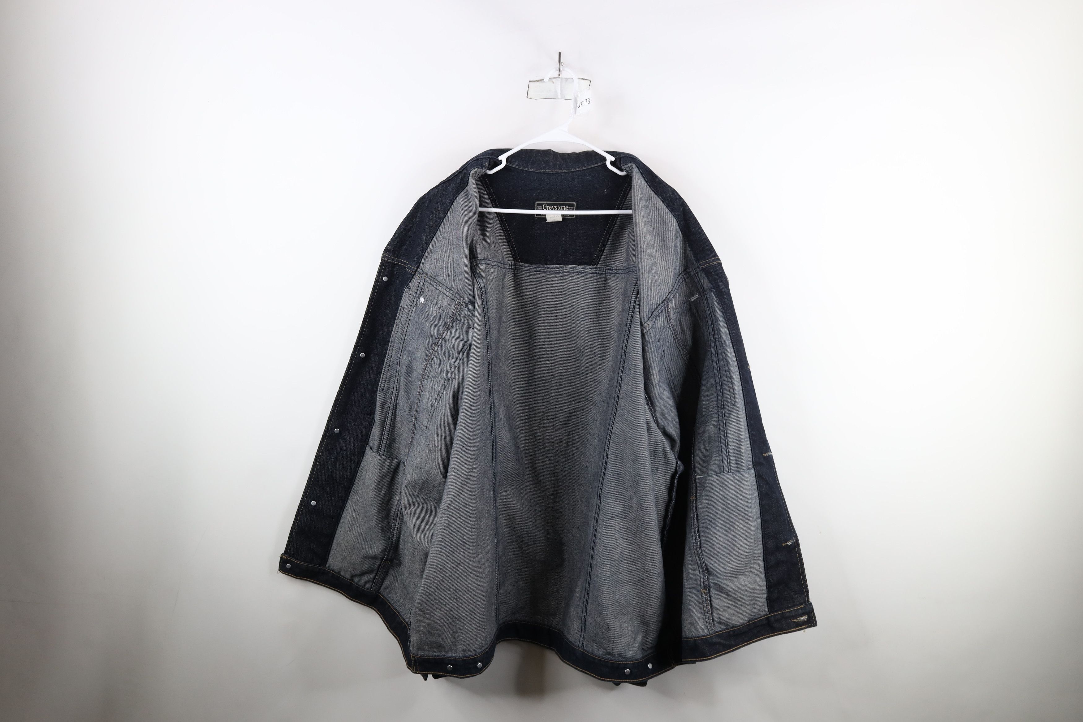 Vintage Vintage 90s Y2K Streetwear Baggy Denim Jean Trucker Jacket Size US XXL / EU 58 / 5 - 12 Thumbnail