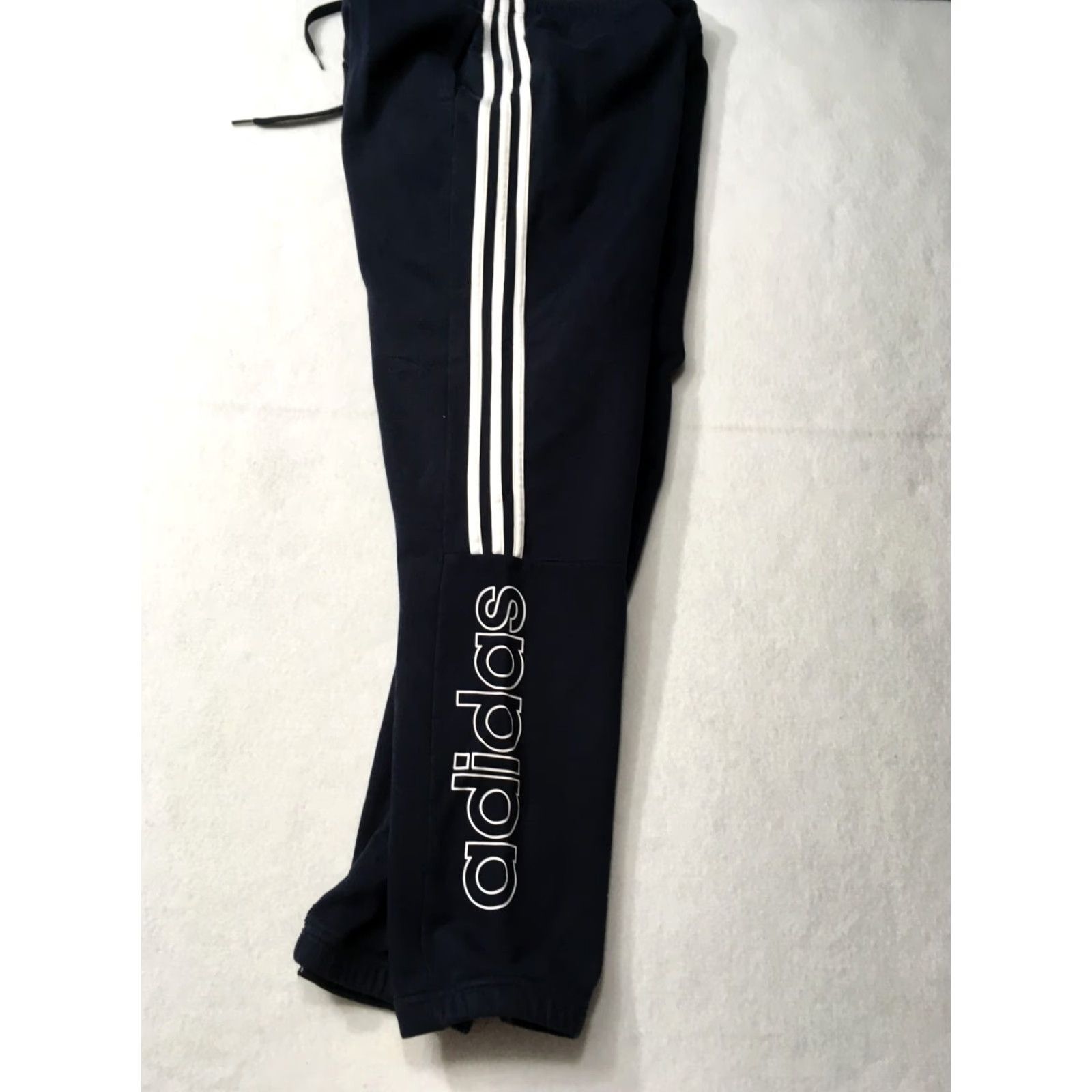 Adidas Adidas Pants Mens Large Blue White Stripes Sweat Pants Jogger Adult 32 X 30 Regular Elastic Waist Breathable Size US 32 / EU 48 - 3 Thumbnail