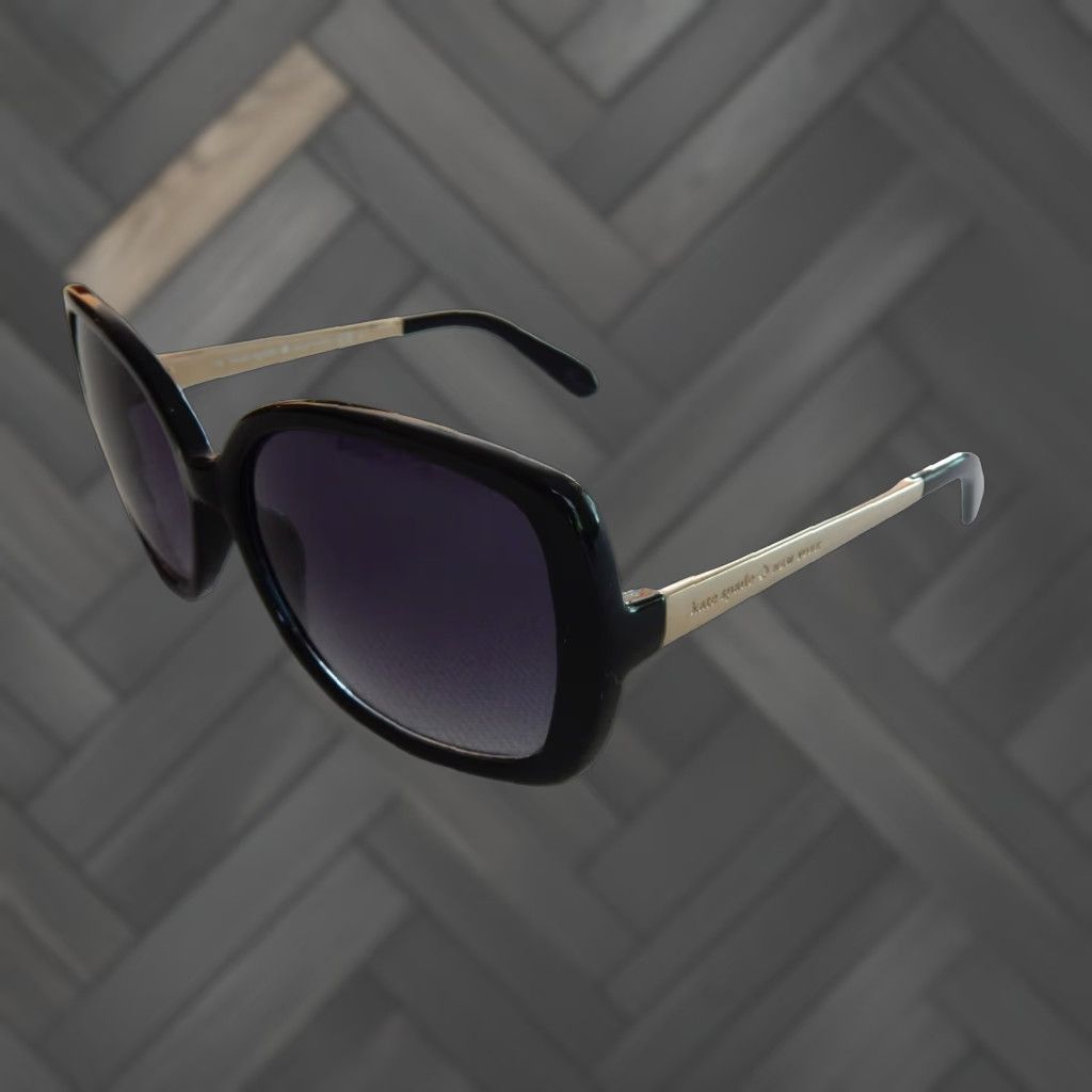 Vintage VINTAGE Kate Spade Sunglasses Women 59mm Black Gold Small Scratches Size ONE SIZE - 1 Thumbnail