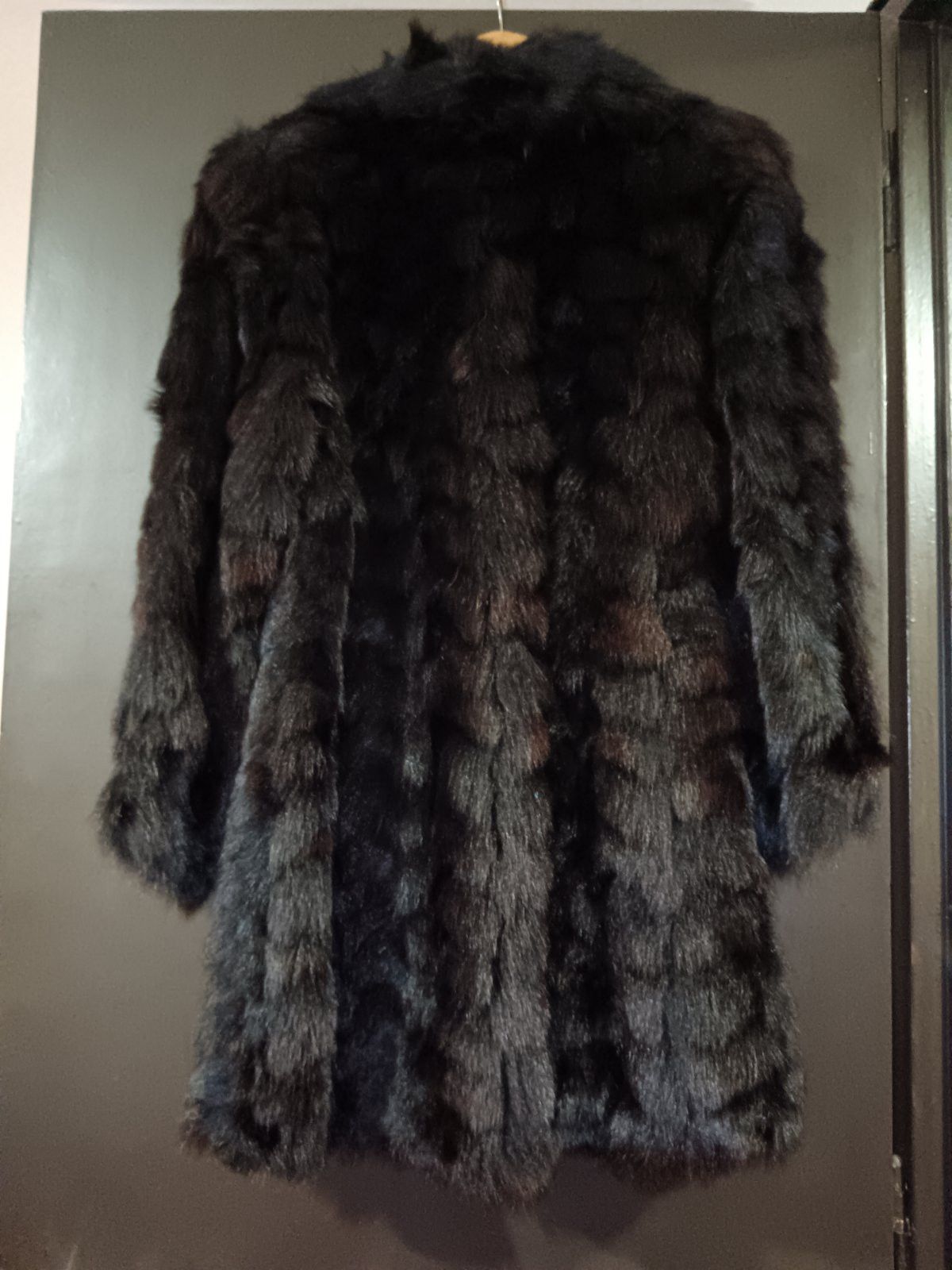 Other Vintage Real Fox Fur Coat Black Brown Luxury Size L / US 10 / IT 46 - 3 Thumbnail