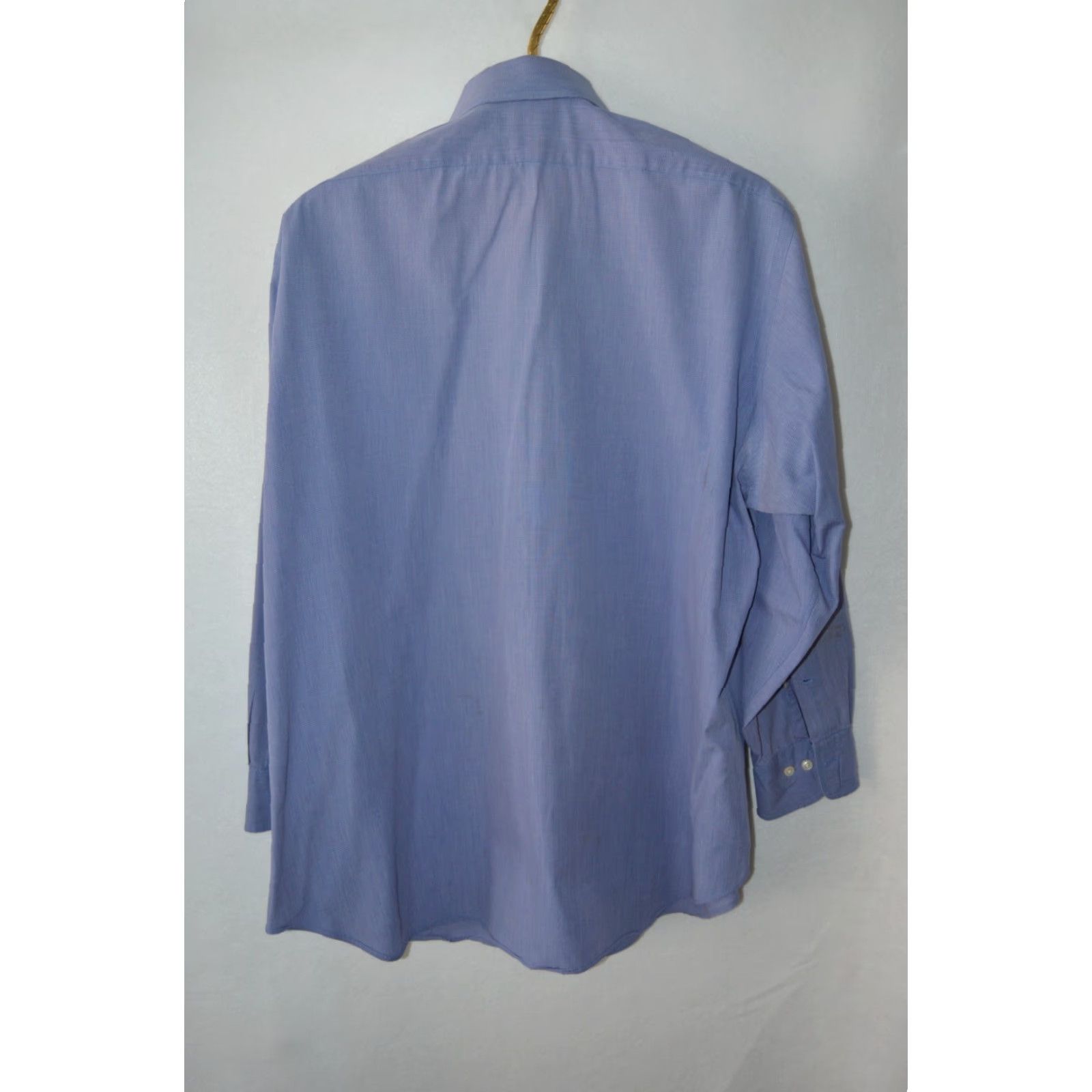Polo Ralph Lauren VINTAGE Polo Ralph Lauren Dress Shirt Men's Andrew Cotton Blue 17 32/33 Solid Classic Size 46R - 2 Thumbnail