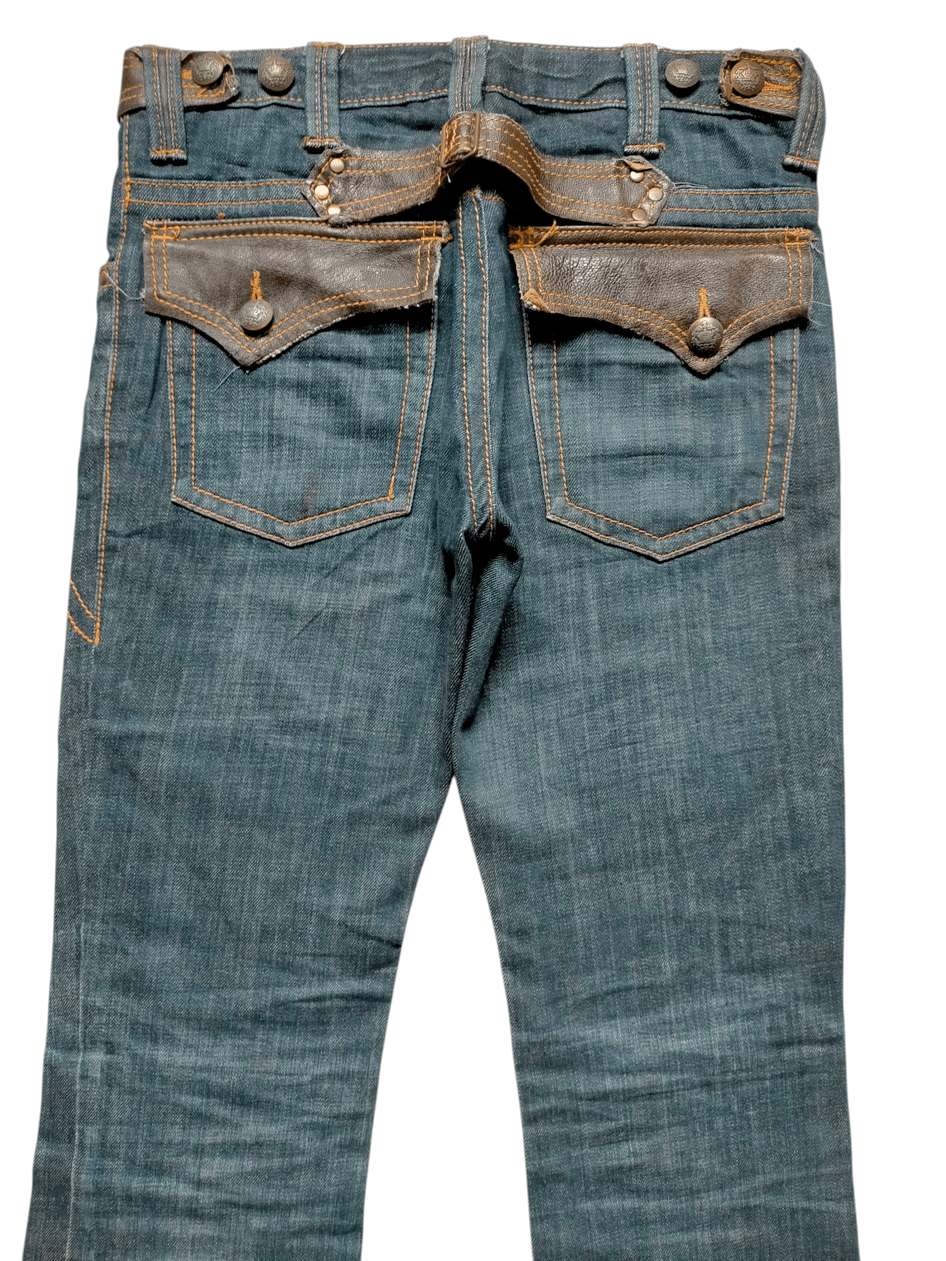 If Six Was Nine Ozz-First Pinball Japanese Flare Leather Cotton Boot cut Size US 30 / EU 46 - 3 Thumbnail