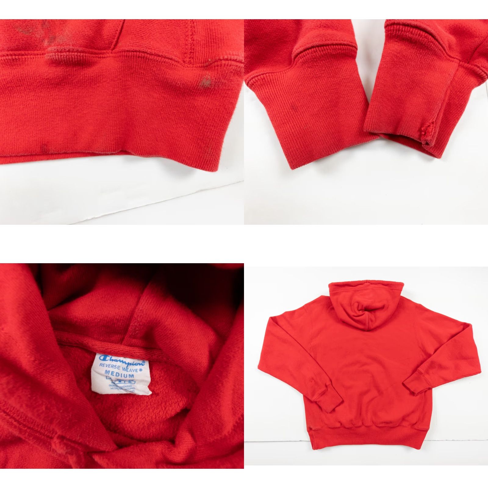 Champion VINTAGE Champion Sweatshirt Adult Medium Red Hoodie Reverse Weave Sweater Pullover FLAWS Size US M / EU 48-50 / 2 - 8 Thumbnail