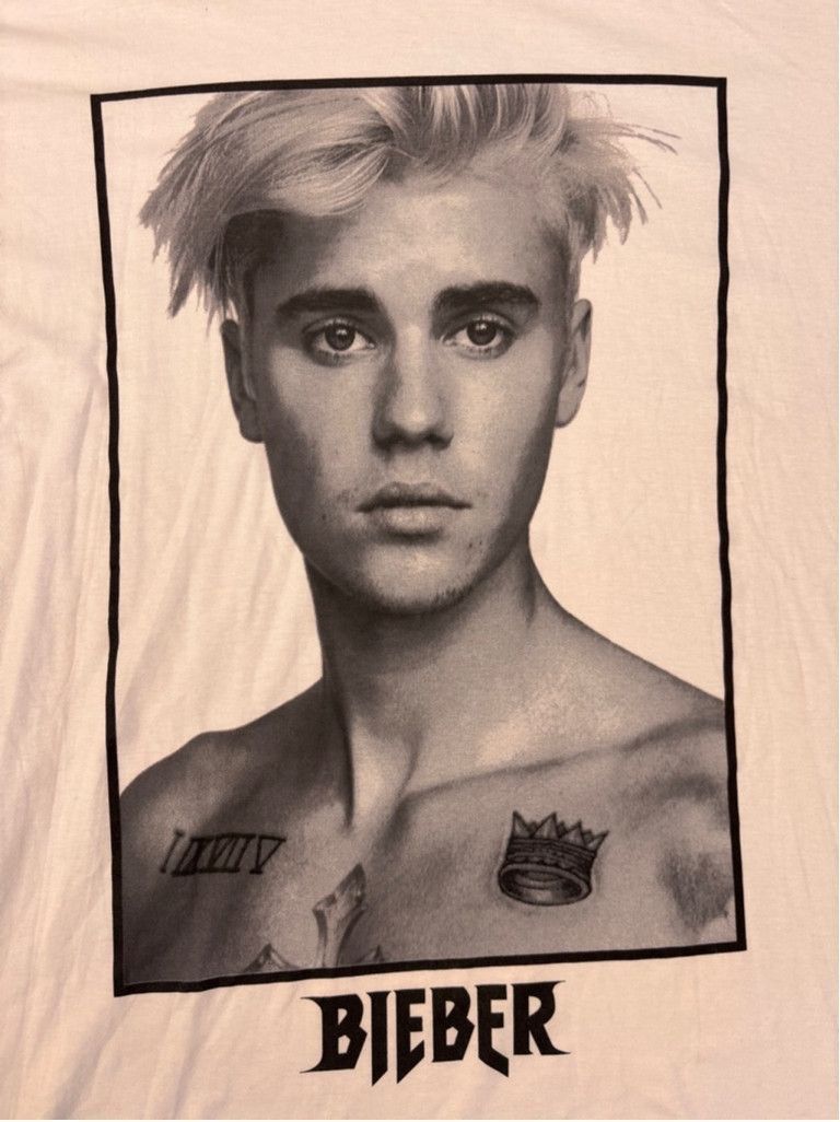 Justin Bieber Men's Justin Bieber Graphic T-shirt XXL White Size US XXL / EU 58 / 5 - 1 Thumbnail