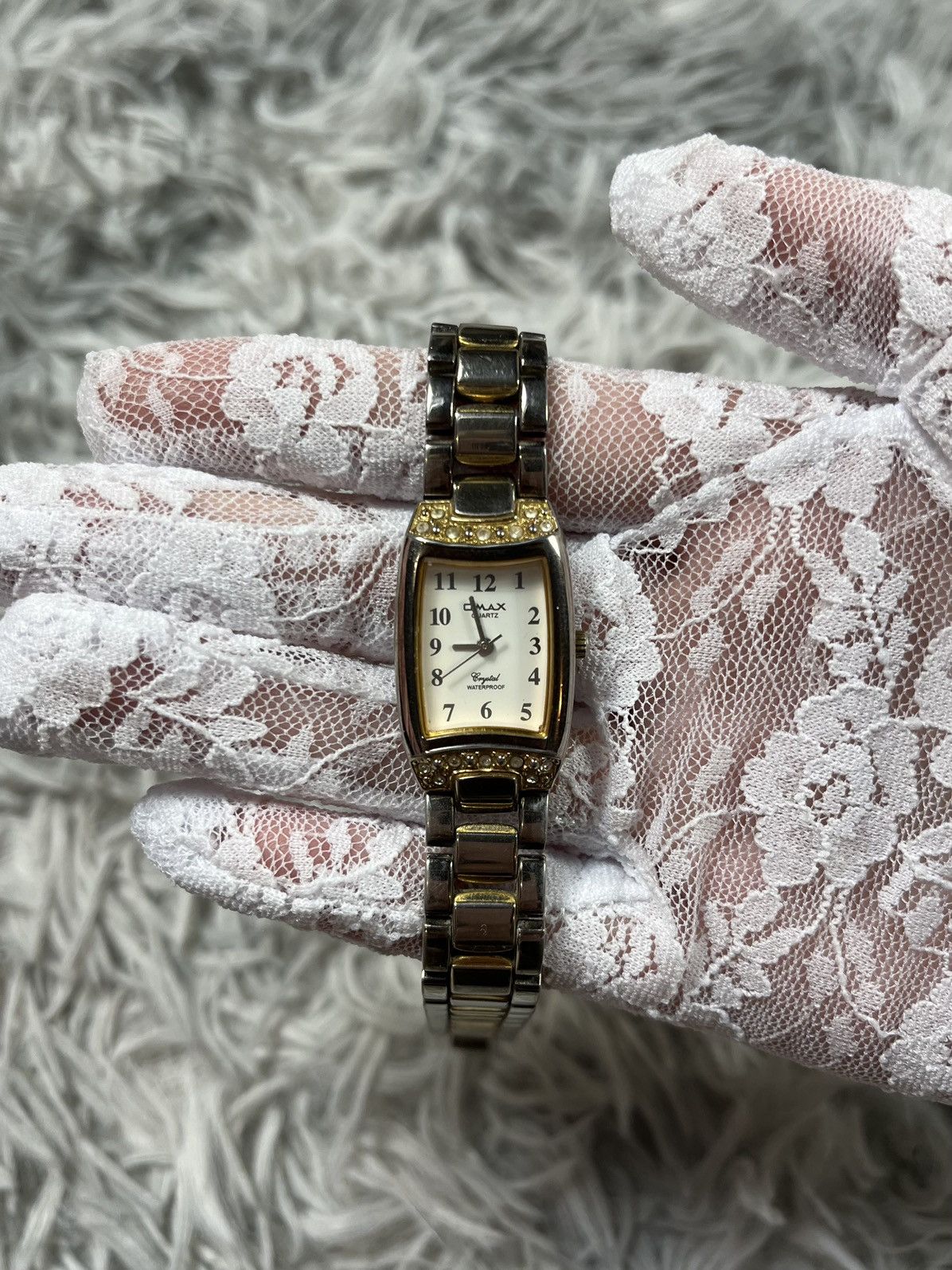 Hysteric Glamour Omax Gold & Silver Crystal Watch – Japanese Brand Size ONE SIZE - 5 Thumbnail