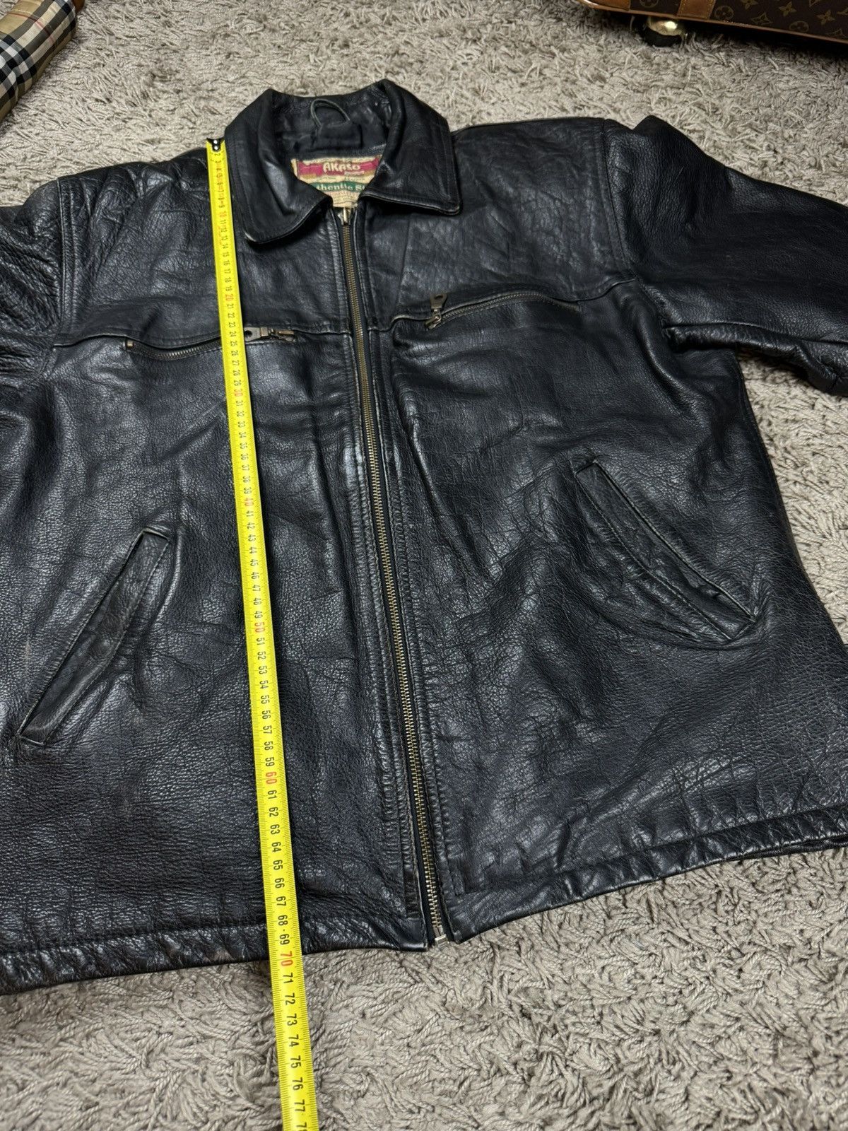 Vintage Vintage leather jacket Akaso 90s original casual item Size US L / EU 52-54 / 3 - 6 Thumbnail