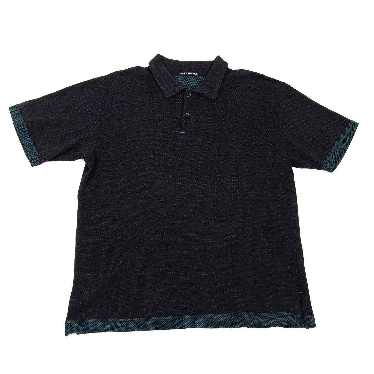 Issey Miyake Inside Stitch Design Polo Shirt in Dark Navy Size US S / EU 44-46 / 1 - 1 Thumbnail