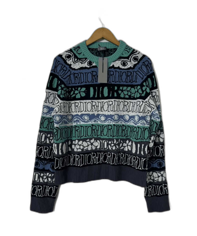 Dior Dior x Stussy All-Over Print Knit Sweater Size US M / EU 48-50 / 2 - 1 Thumbnail