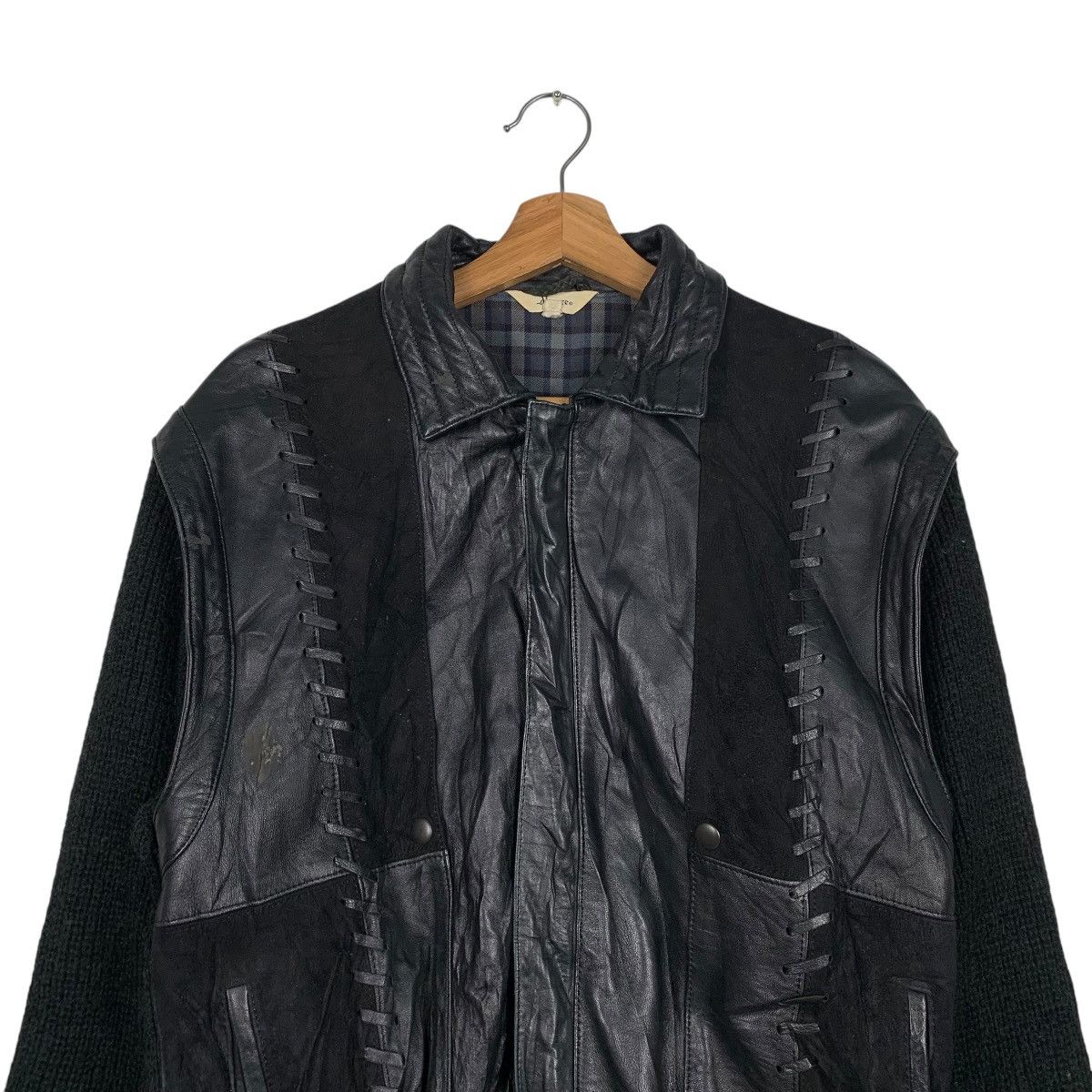 Japanese Brand Japanese Brand Moare Leather Jacket Size US M / EU 48-50 / 2 - 2 Thumbnail