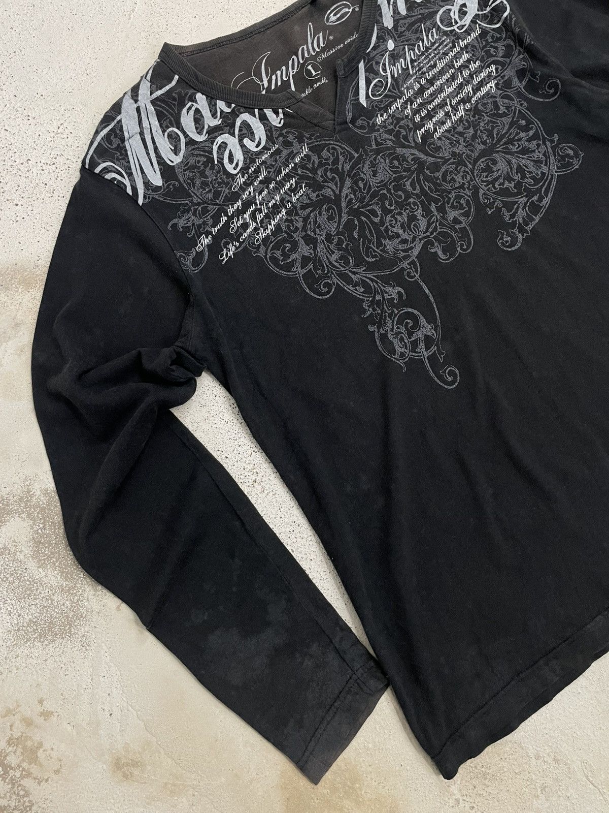 Japanese Brand Faded Vintage Y2K Impala Wording Half Century Life Size US L / EU 52-54 / 3 - 3 Thumbnail